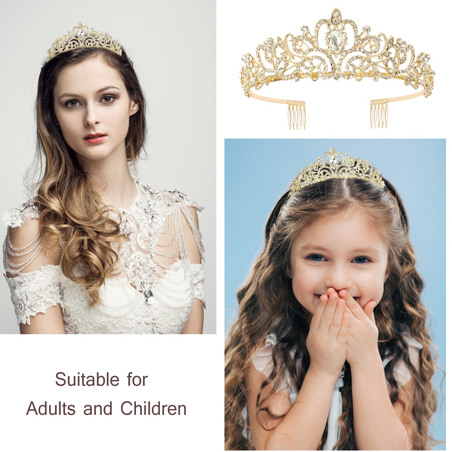 Gold Birthday Prom Queen Tiara Crown For Women, Happy Birthday Flower Crown Sash, Birthday Decorations Party Favors Supplies Bir
