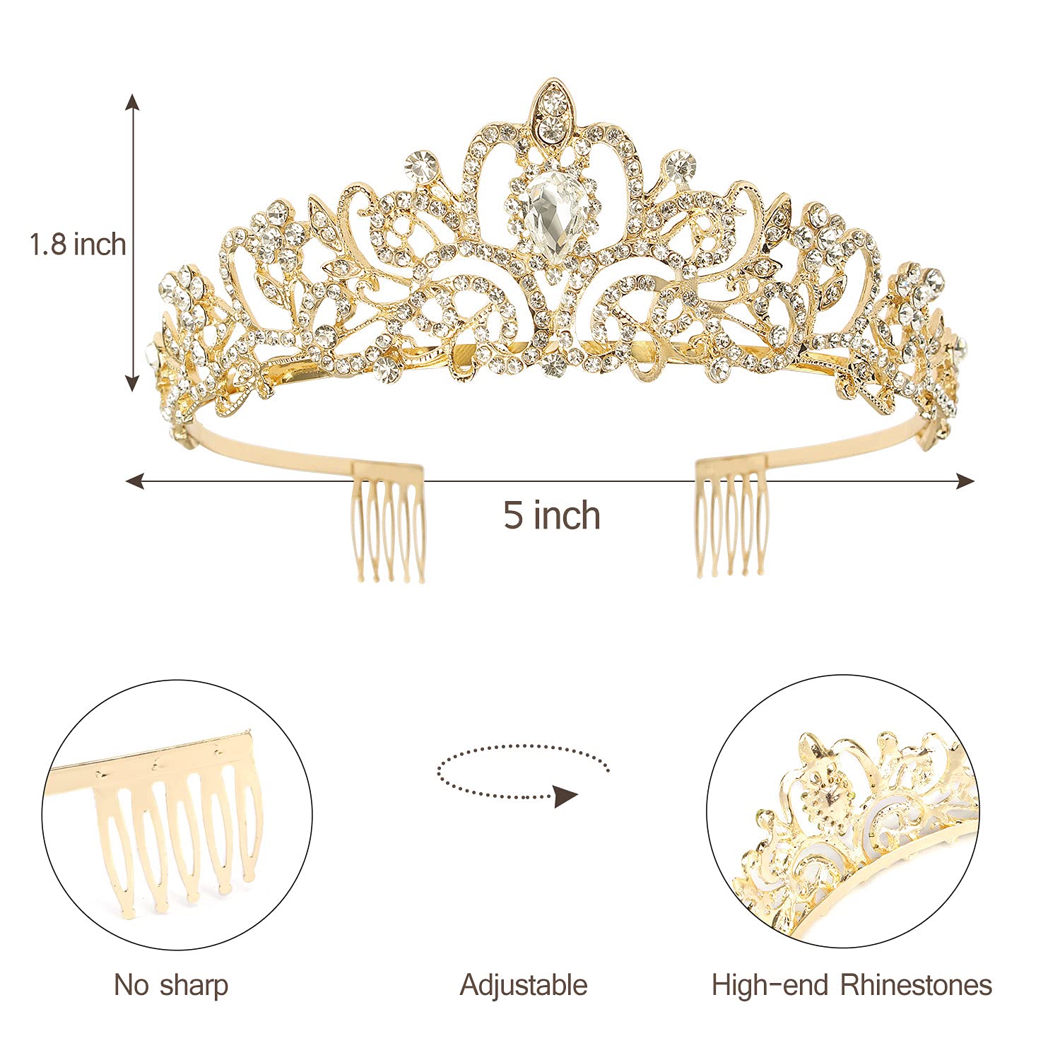 Birthday Princess Crowns Tiara for Girls  Happy Birthday Sash for Princess Party Decorations Supplies  Birthday Gifts for Girls Happy Birthday Party Favors Decoration Accessories