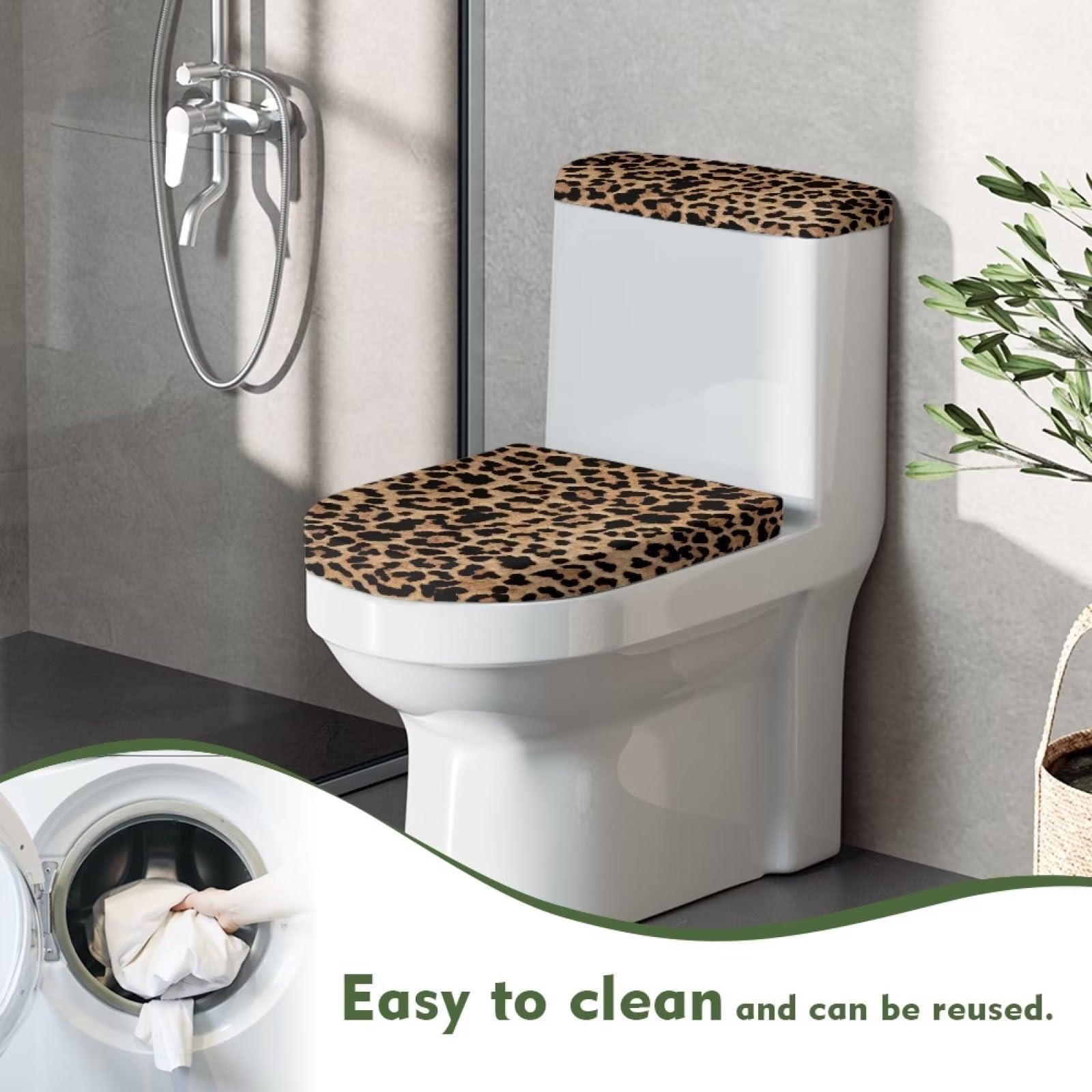 Kathyboom Toilet Lid Cover Tank Lid Covers Splash Resistant Durable Toilet Seat Covers With Elastic Edge Keep Dust Stain Off Toi