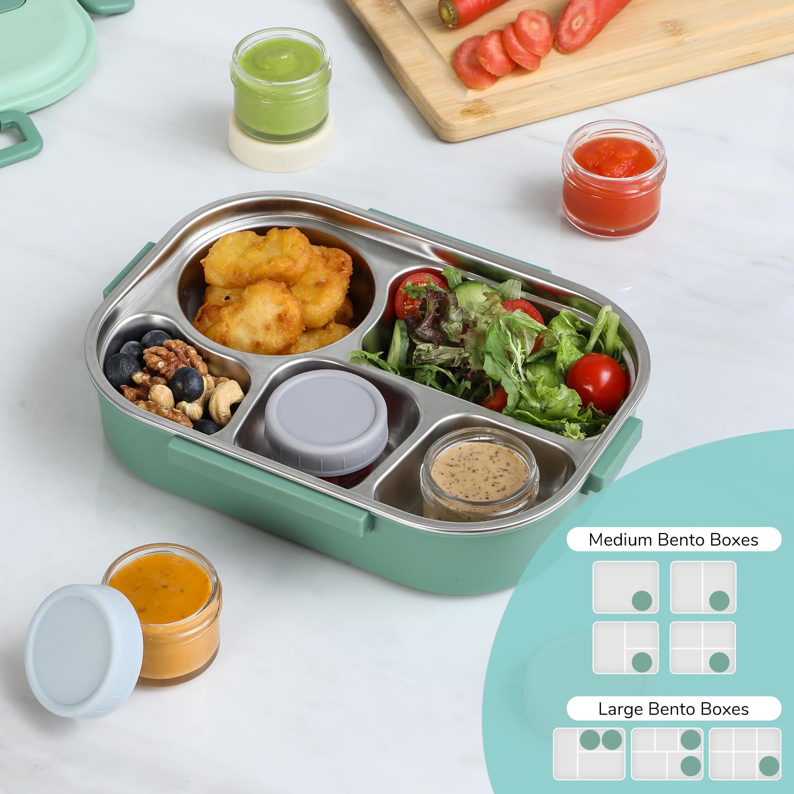 Vitever [6 Pack] Salad Dressing Container To Go, 1.7 Oz Glass Small Condiment Container With Lids, Dipping Sauce Cups Set, Leakp