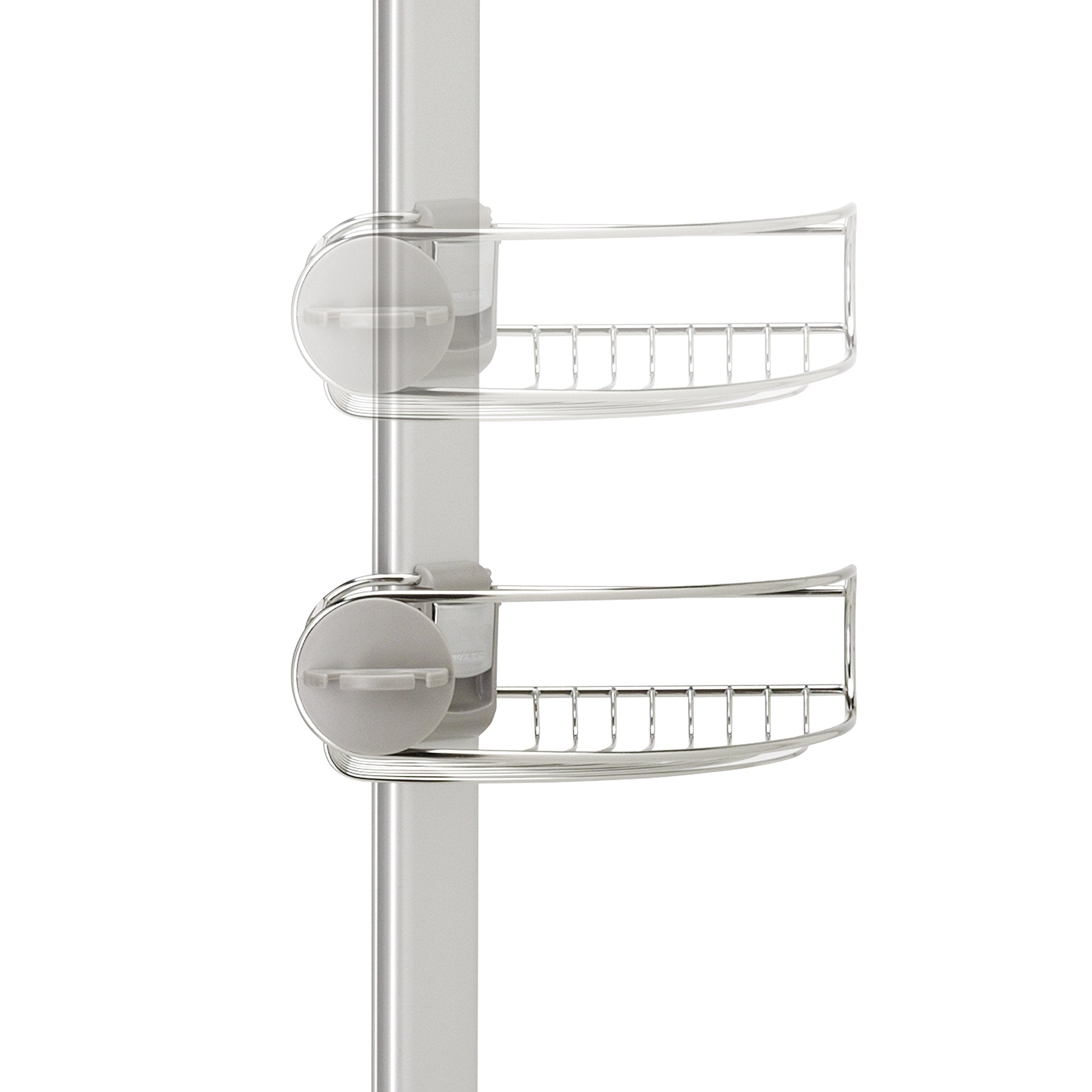 Simplehuman 8' Tension Pole Shower Caddy, Stainless Steel And Anodized Aluminum