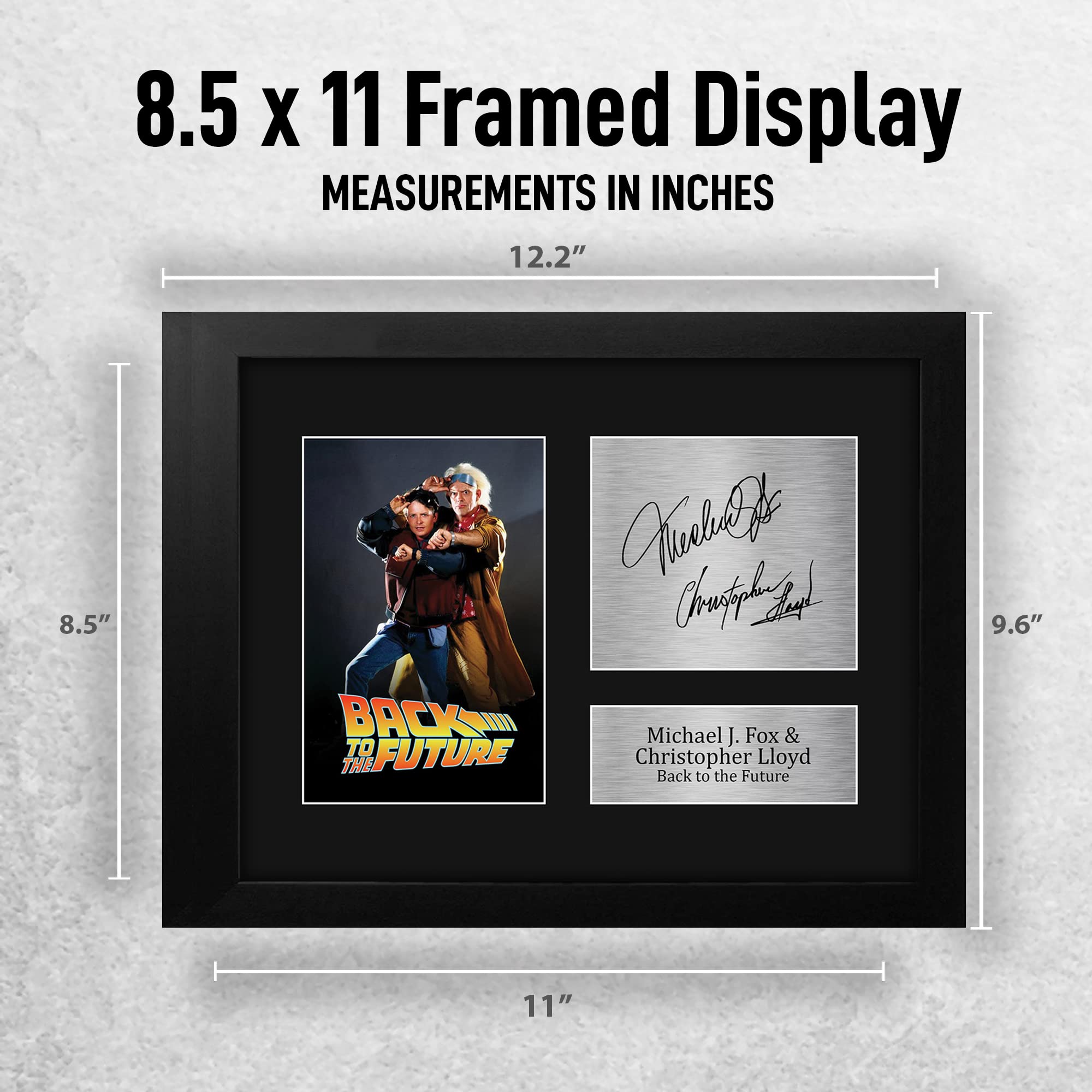 Hwc Trading Back To The Future Printed Autograph Usl Framed Signed Michael J Fox Christopher Lloyd Print Photo Picture Display -