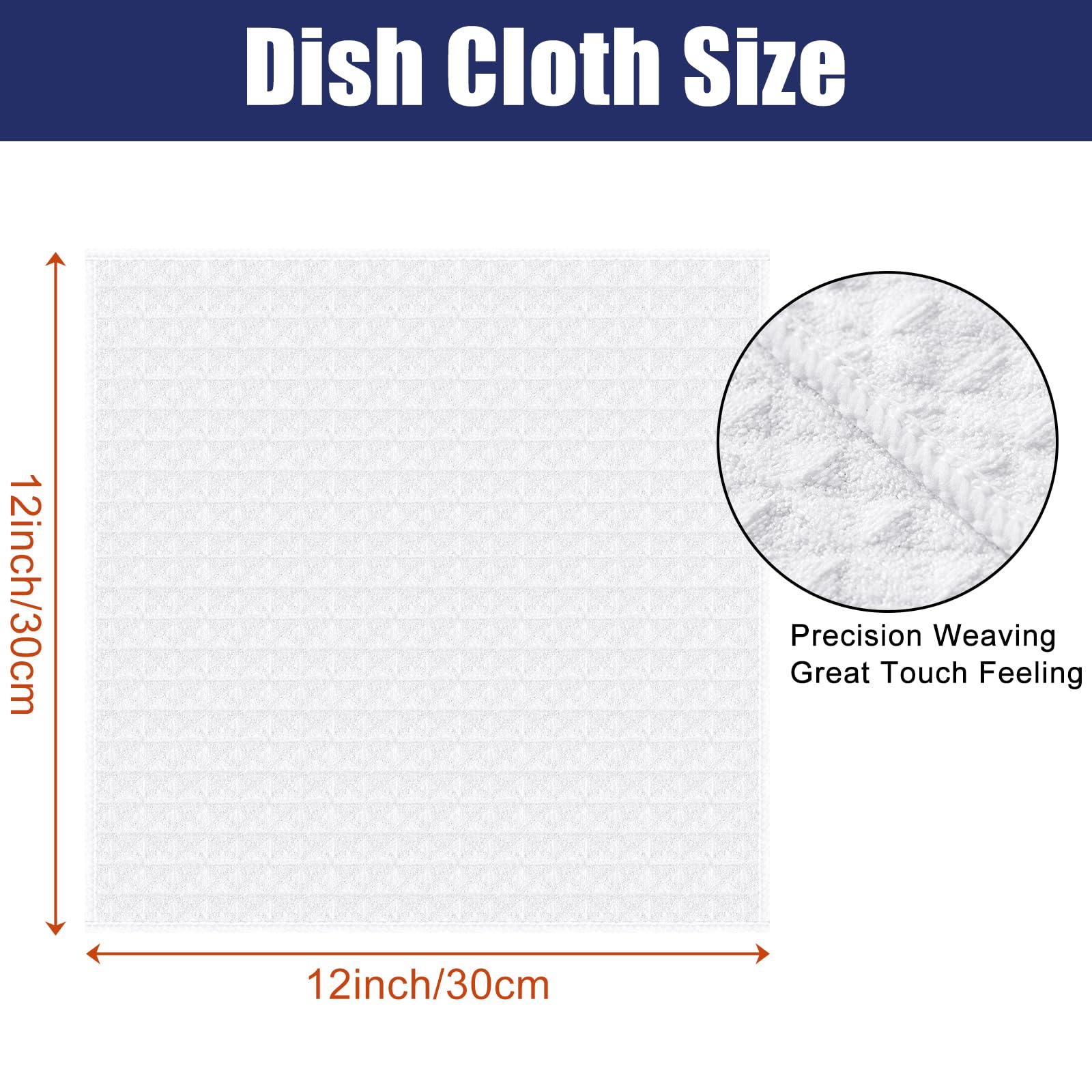 Homaxy Premium Microfiber Waffle Weave Kitchen Dish Cloths, 12 X 12 Inch Ultra Absorbent And Solid Color Dish Towels For Kitchen