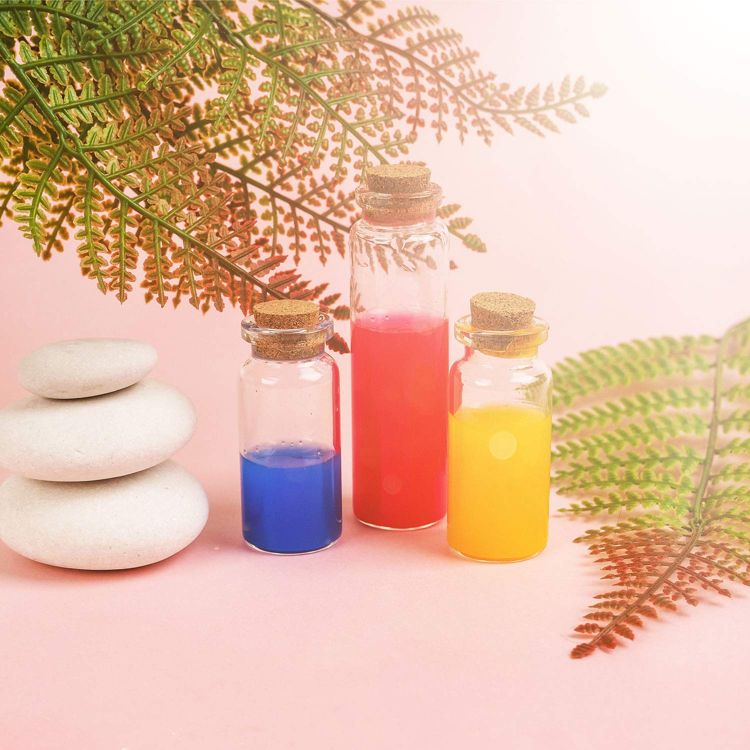 350 Pieces Small Cork Plugs Mini Glass Bottles Cork Tops Mini Cork Stoppers Tapered Cork Bottle Plugs For Diy Craft Projects (0.