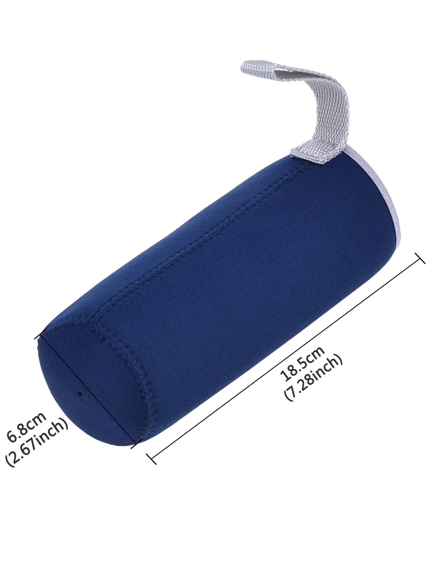 Mudder 2 Pieces Water Bottle Sleeve Neoprene Carrier Nylon Bottle Sleeve for 19.4 oz Glass Water Bottle  550 ml (Black and Navy Blue)