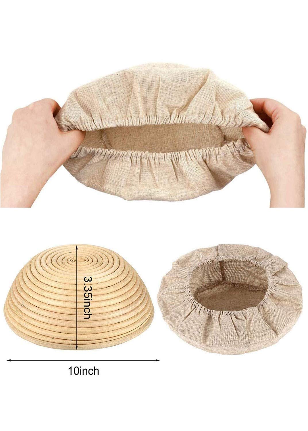 Banneton Proofing Cloth - Bread Cloth,Round Bread Proofing Basket Cloth Liner, Linen Liner Cloth For Bread Basket For Bakery Hom