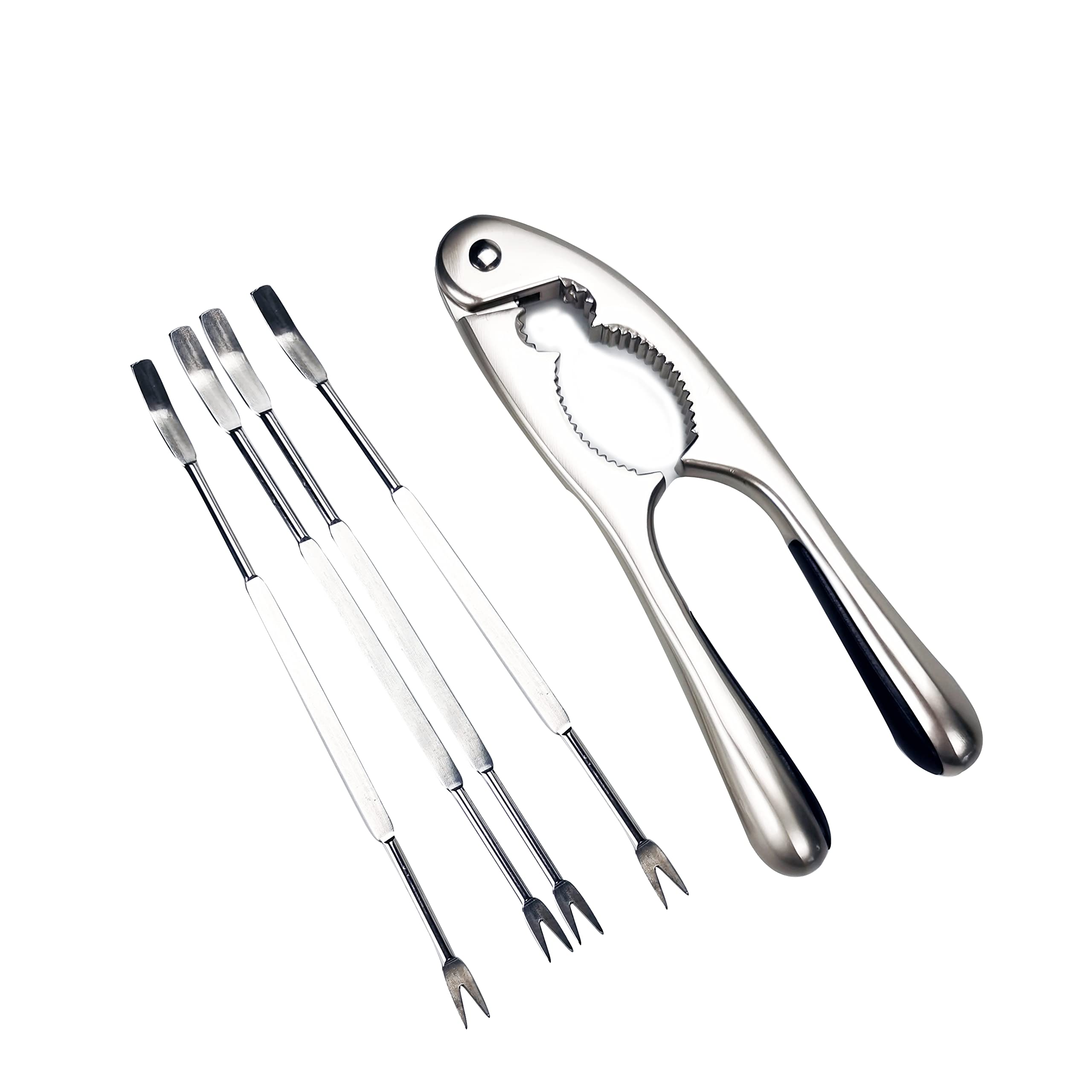 Qidol Stainless Steel Nuts Cracker Seafood Nutcracker Tool, Walnut Pecan Shellfish Crab Claw Leg Lobster Shell Opener Scooping P