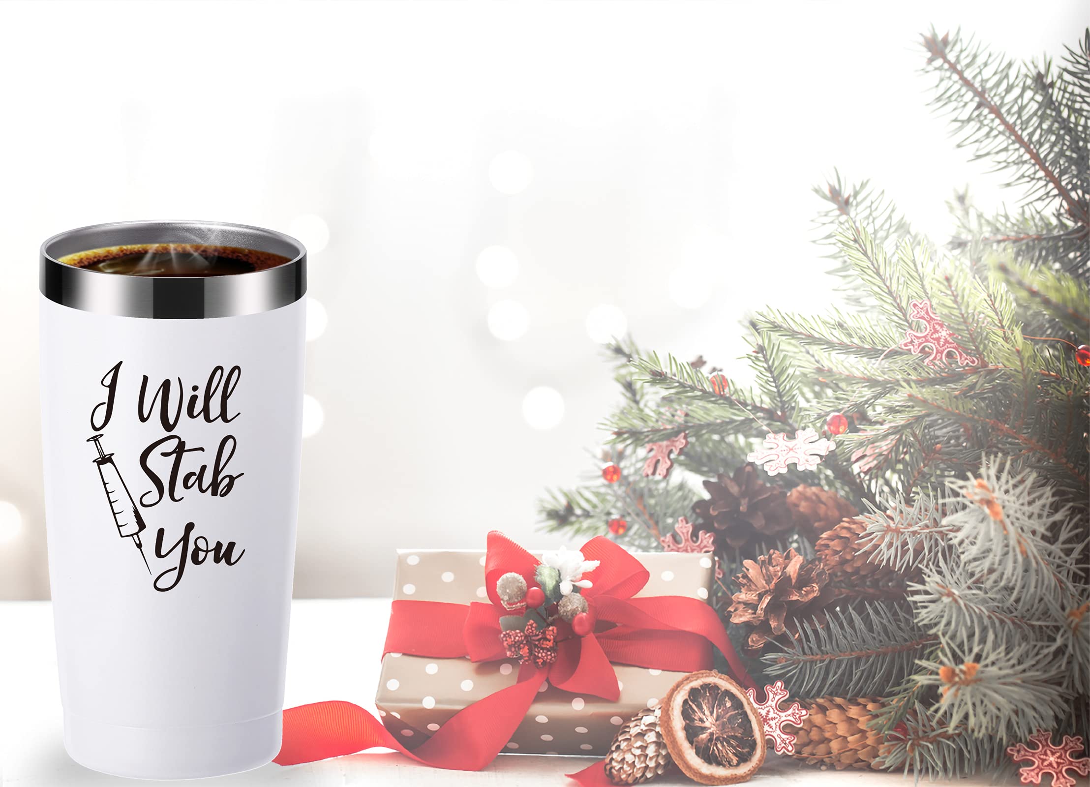 Momocici I Will Stab You 20 Oz Tumbler.Funny Nurse Week,Nurse Gifts.Gag Nursing Graduation Gifts For Nurse.Nurse Practitioner Gi