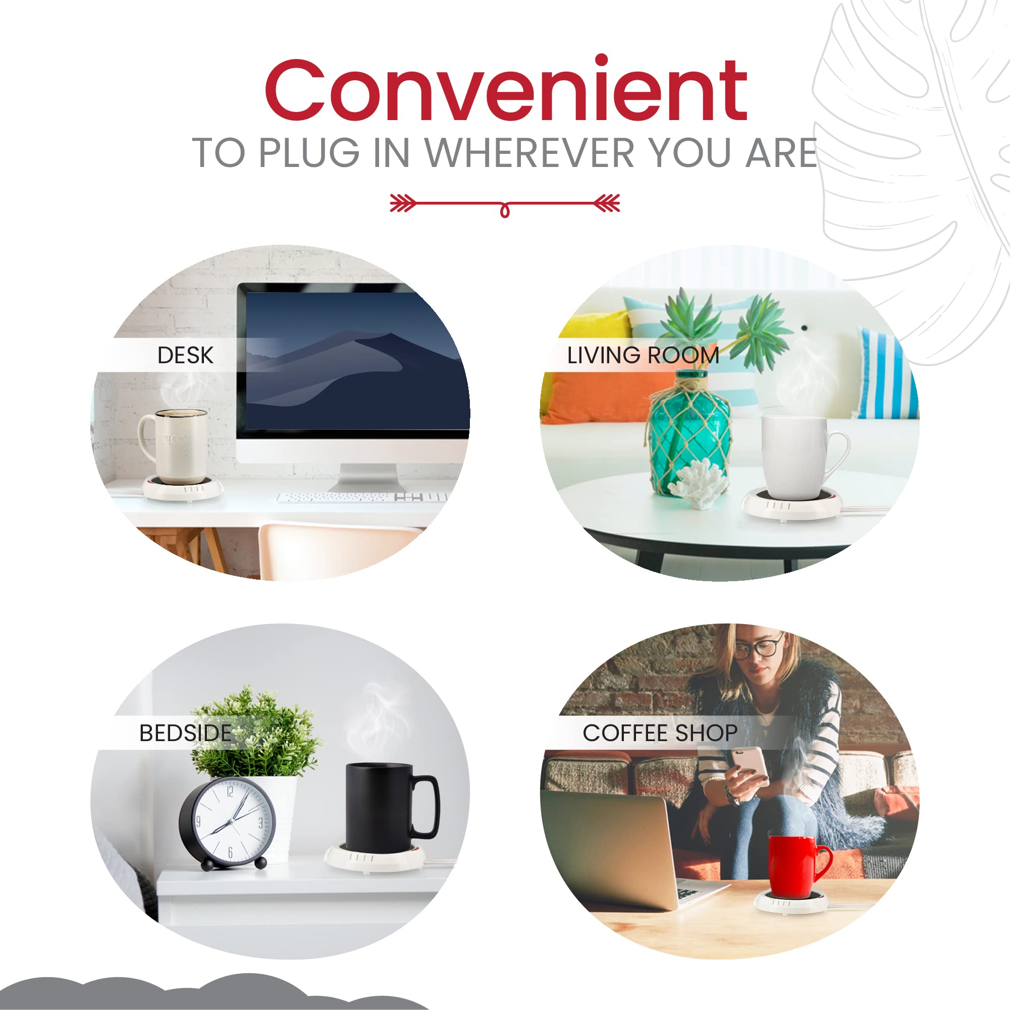 Candle Warmer Plate Safely Releases Scents Without A Flame- Used As Candle Jar Warmer, Candle Melter, Coffee Warmer, Mug Warmer,