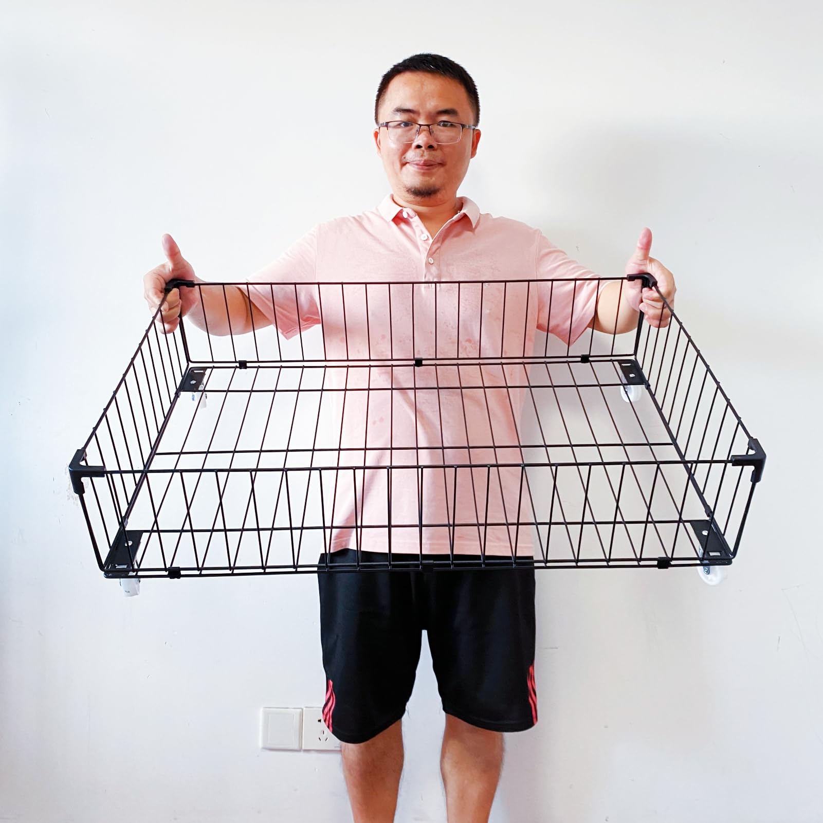 Airhercs 4Pack XXXXXX Large Under bed Storage With Wheels,Rolling Under Bed Organizer Drawers For Shoes, Clothes,Books,Toys,Blan