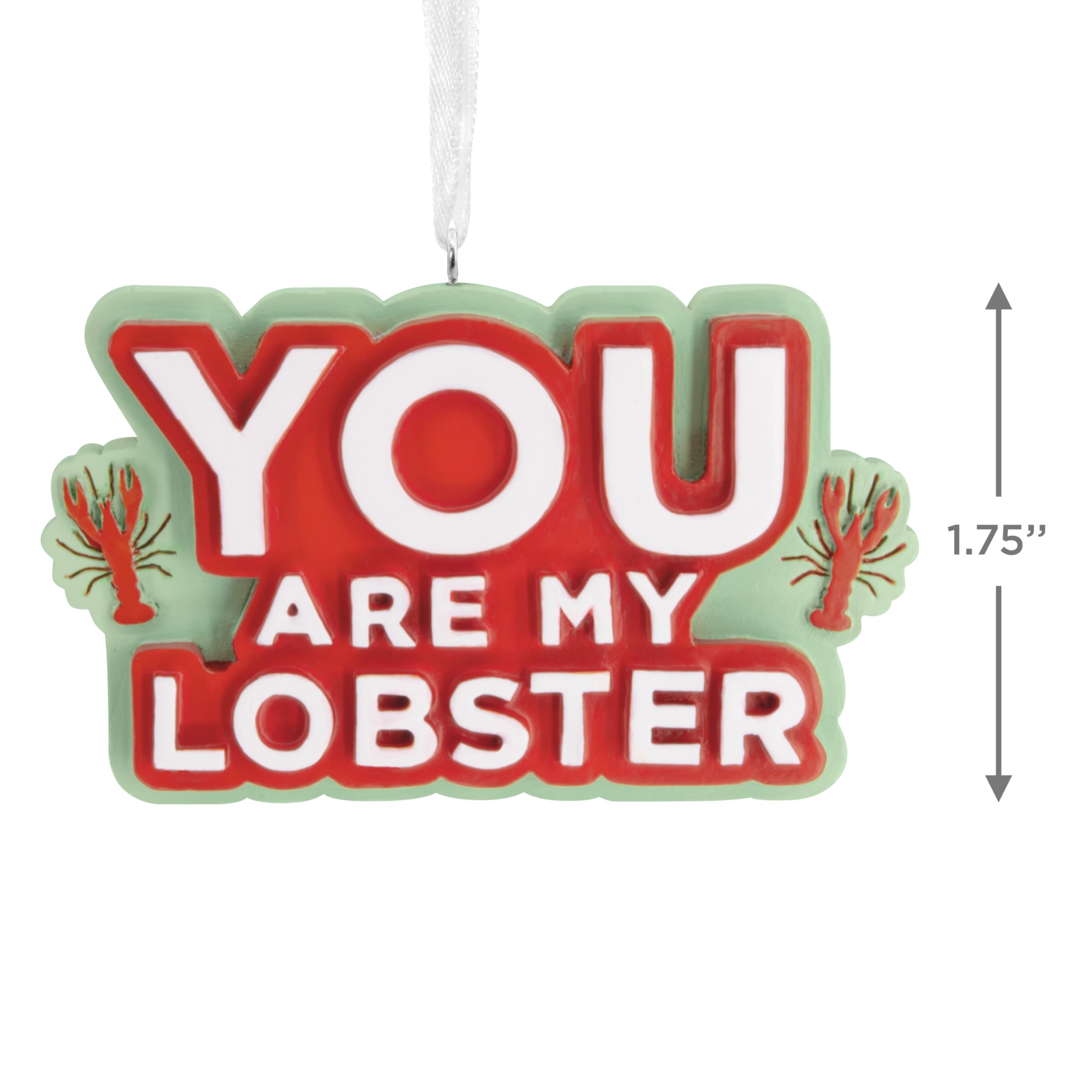 Hallmark Christmas Ornament - Friends You Are My Lobster, Resin, Model 3HCM4297