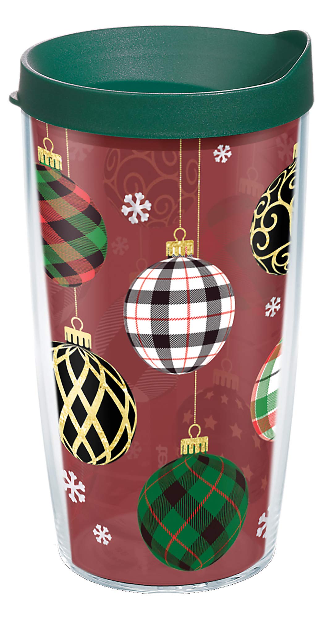Tervis Christmas Holiday Ornaments Made in USA Double Walled Insulated Tumbler Travel Cup Keeps Drinks Cold & Hot, 16oz, Classic