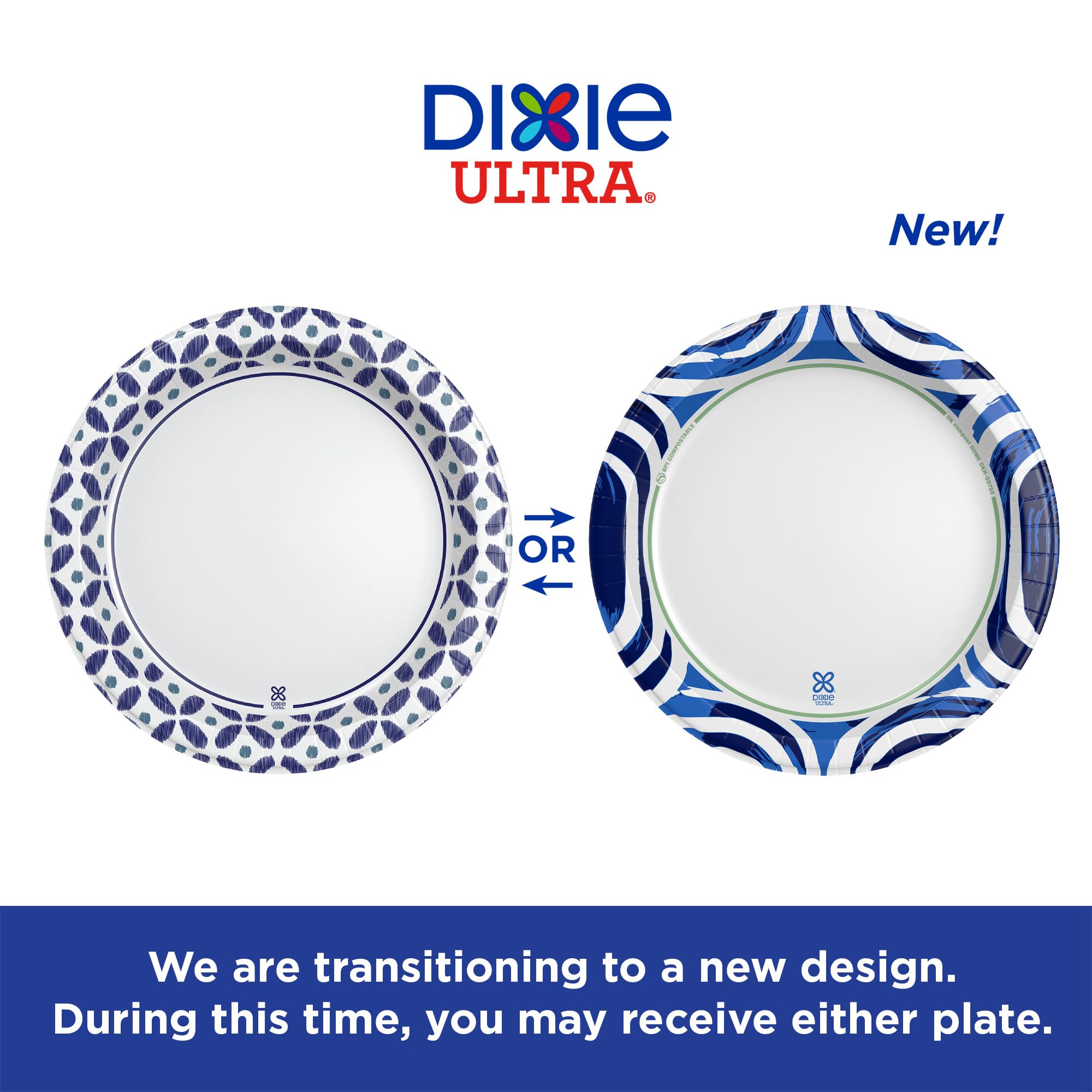 Dixie Ultra, Large Paper Plates, 10 Inch, 44 Count, 3X Stronger*, Heavy Duty, Microwave-Safe, Soak-Proof, Cut Resistant, Disposa