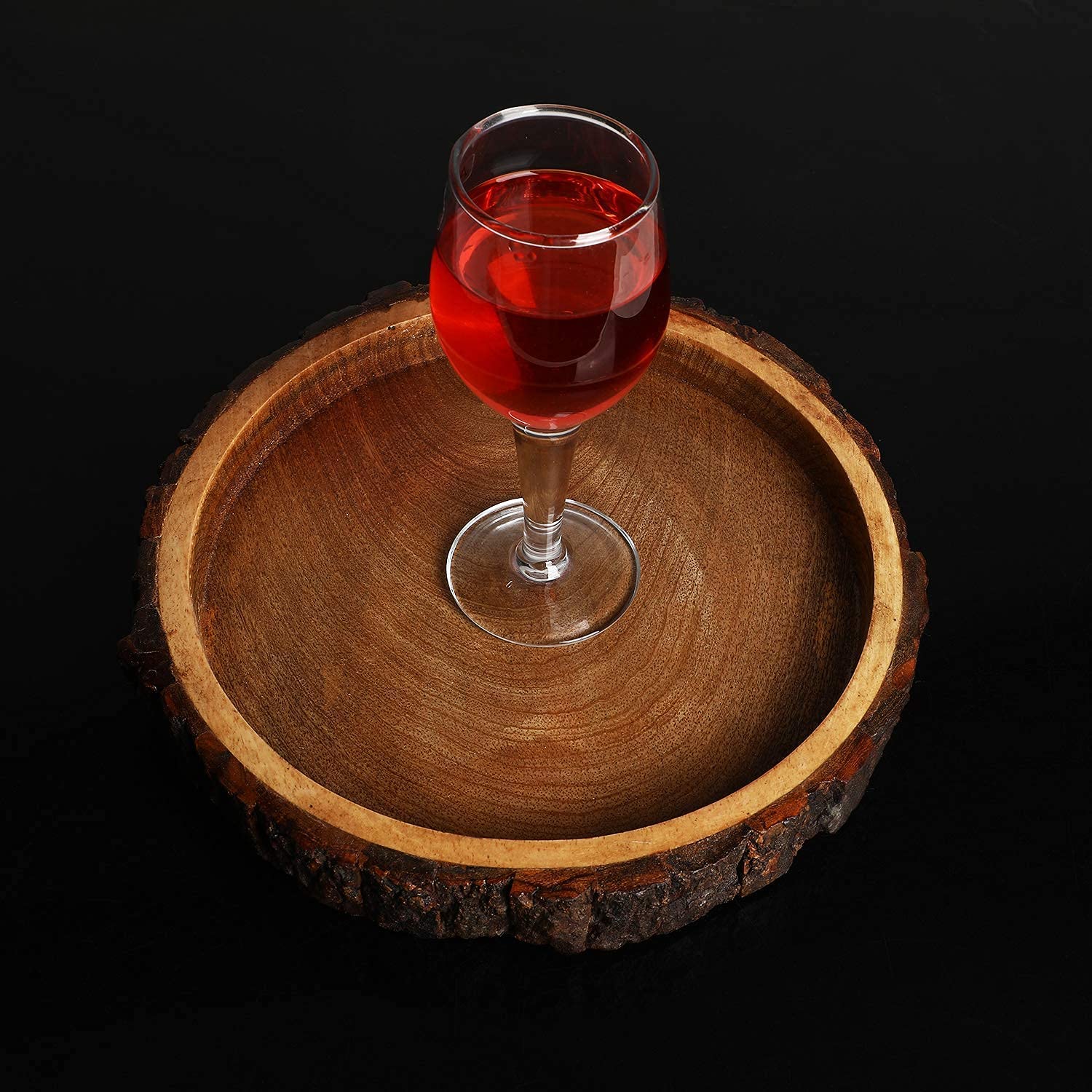 Homenrich Wooden Tray | Serving Tray | Round Tray | Multipurpose Tray | Tray Decoration | Tray For Storage | Home Decor | Great 