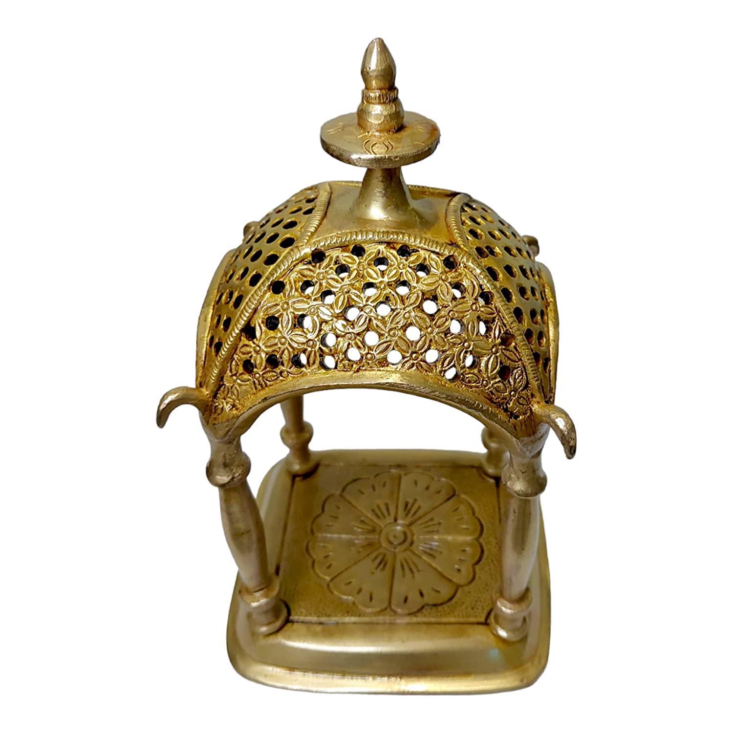 Aargkraft Brass Laxmi Ganesh Ji Idol With Temple Showpiece Ideal For Home Office Pooja Decor | Lakshmi Ganesha Idol With Mandir