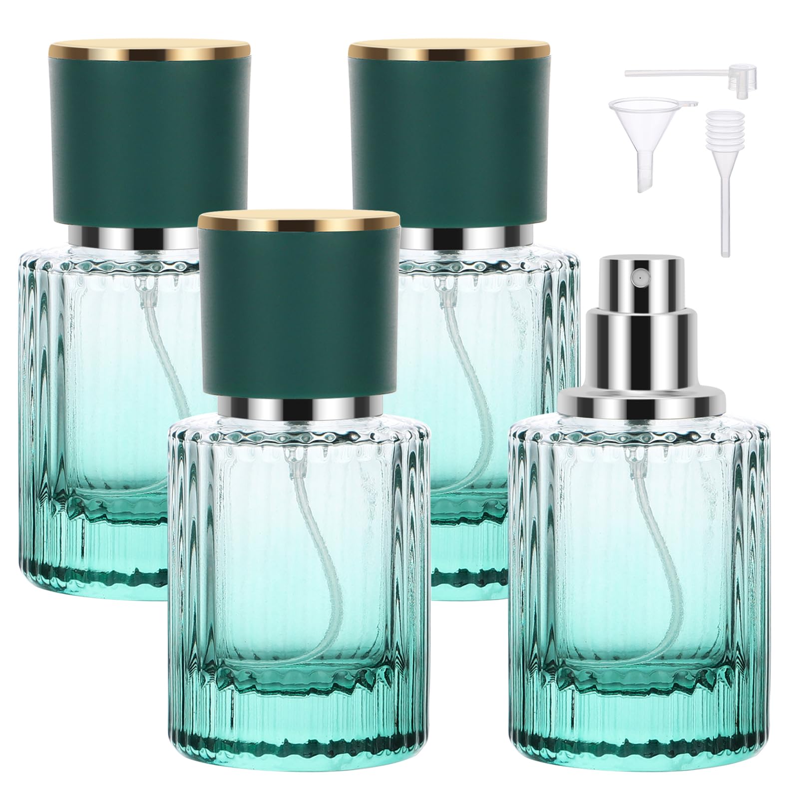 Segbeauty 1Oz Empty Vintage Glass Perfume Bottles For Women, 4 Packs 30Ml Refillable Perfume Atomizer For Travel, Small Cologne