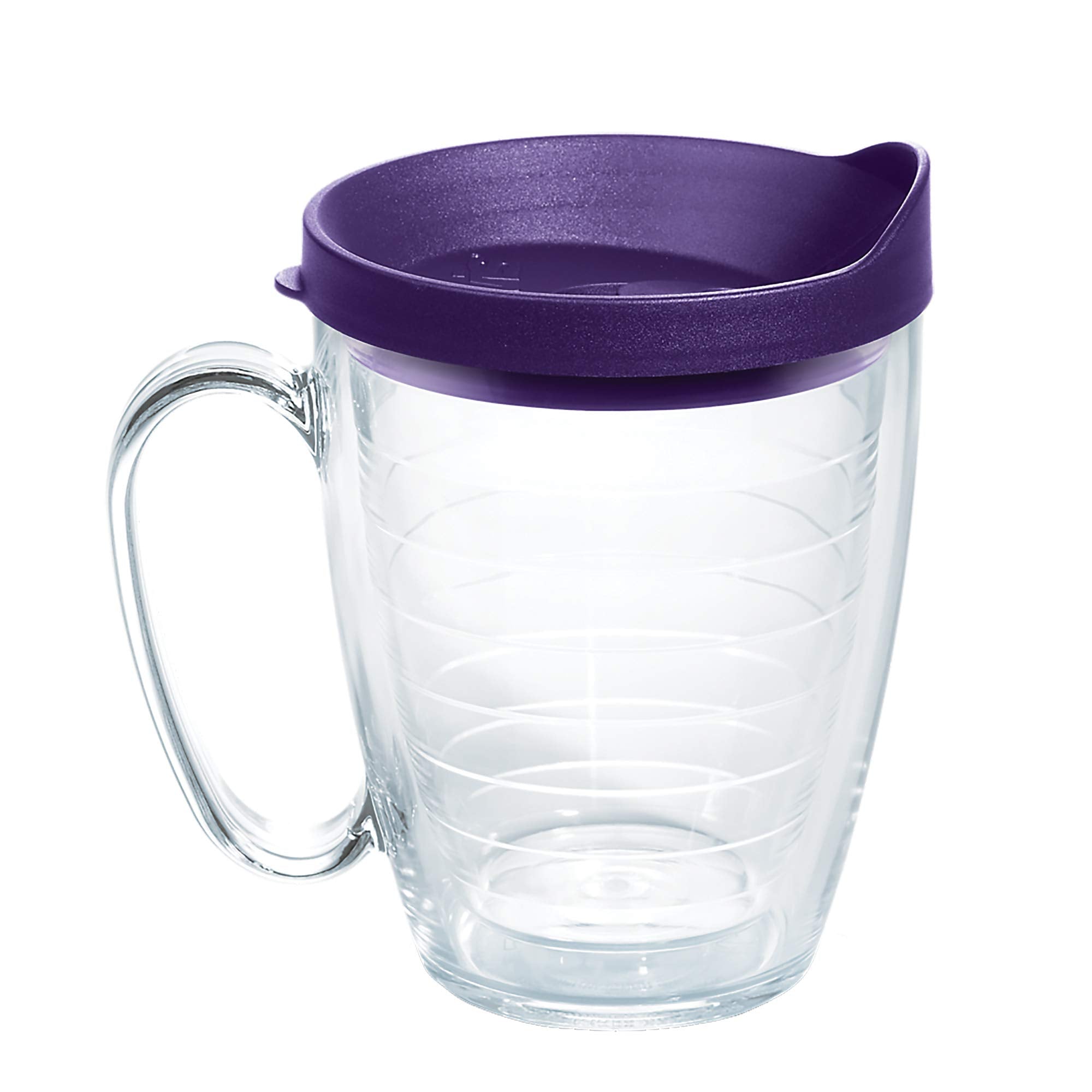Tervis Clear & Colorful Lidded Made In Usa Double Walled Insulated Tumbler Travel Cup Keeps Drinks Cold & Hot, 16Oz Mug, Royal P