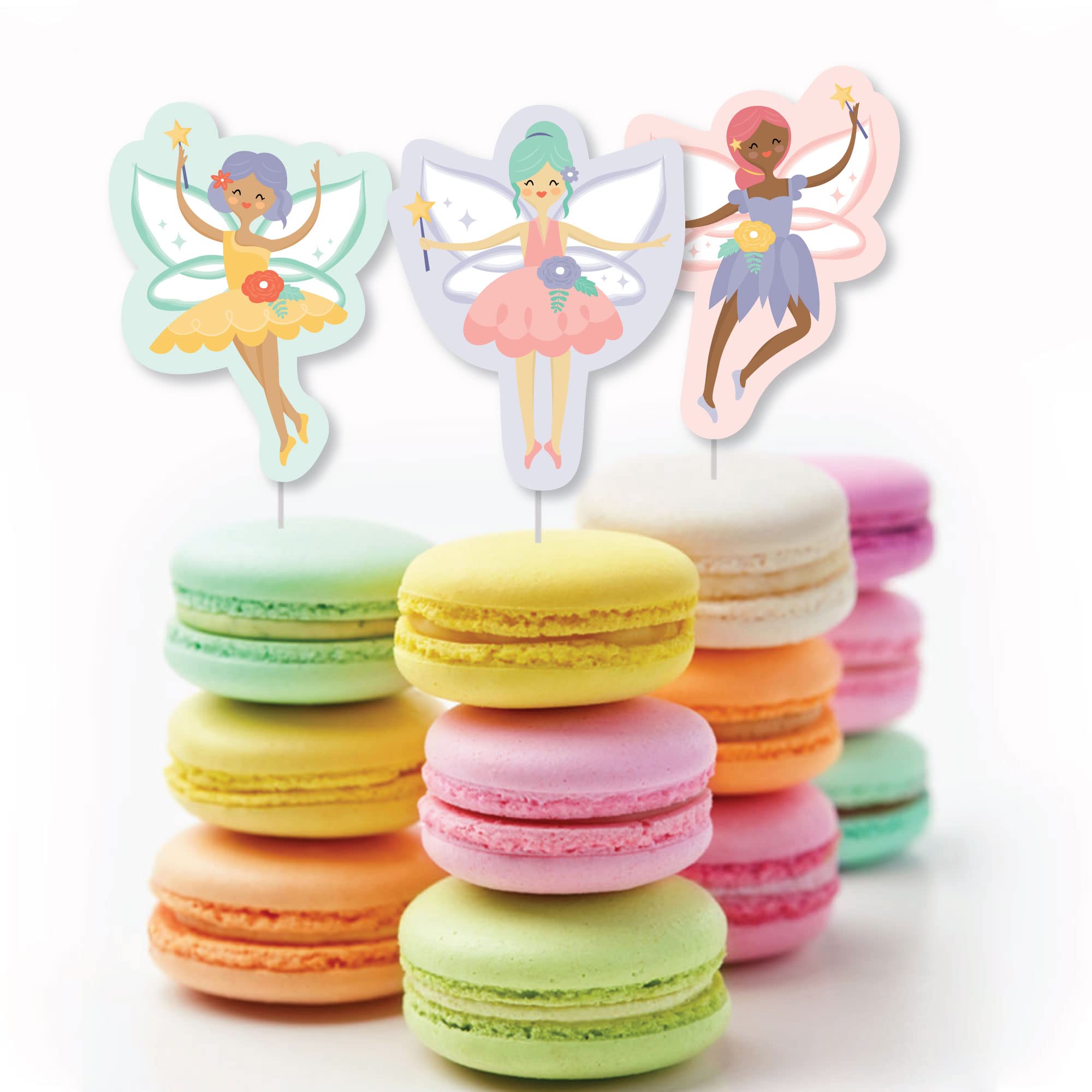 Big Dot Of Happiness Lets Be Fairies - Diy Shaped Fairy Garden Birthday Party Cut-Outs - 24 Count