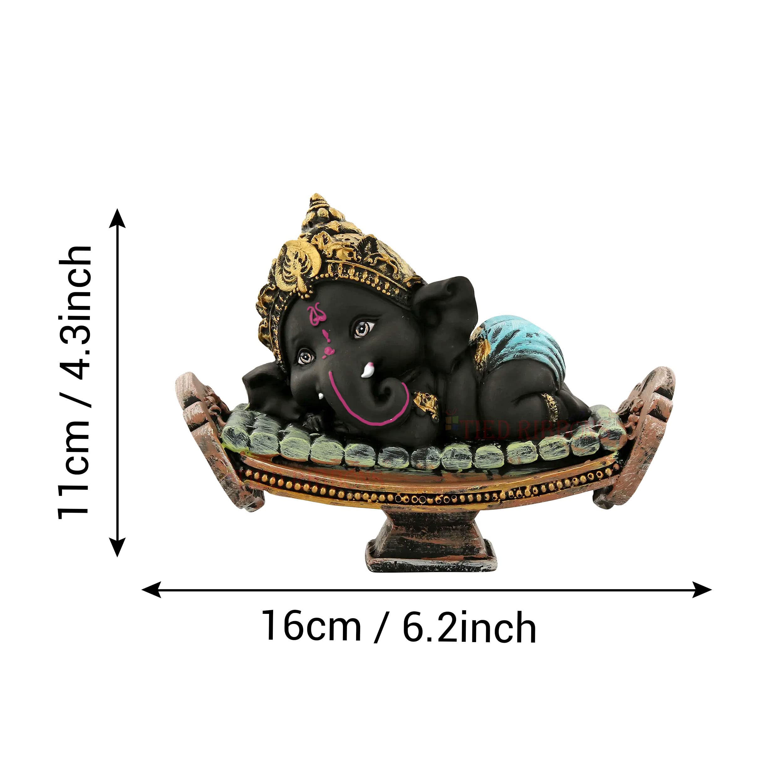 TIED RIBBONS Resin Ganesh Statue Murti For Festival Office Home Dcor Living Room Decoration Items For Home Living Room Pooja Roo