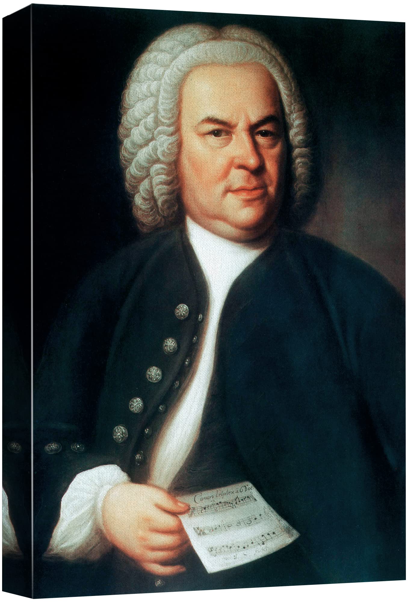Wall26 Canvas Print Wall Art Portrait Of Johann Sebastian Bach People Pop Culture Historical Realism Famous Closeup Colorful Mul