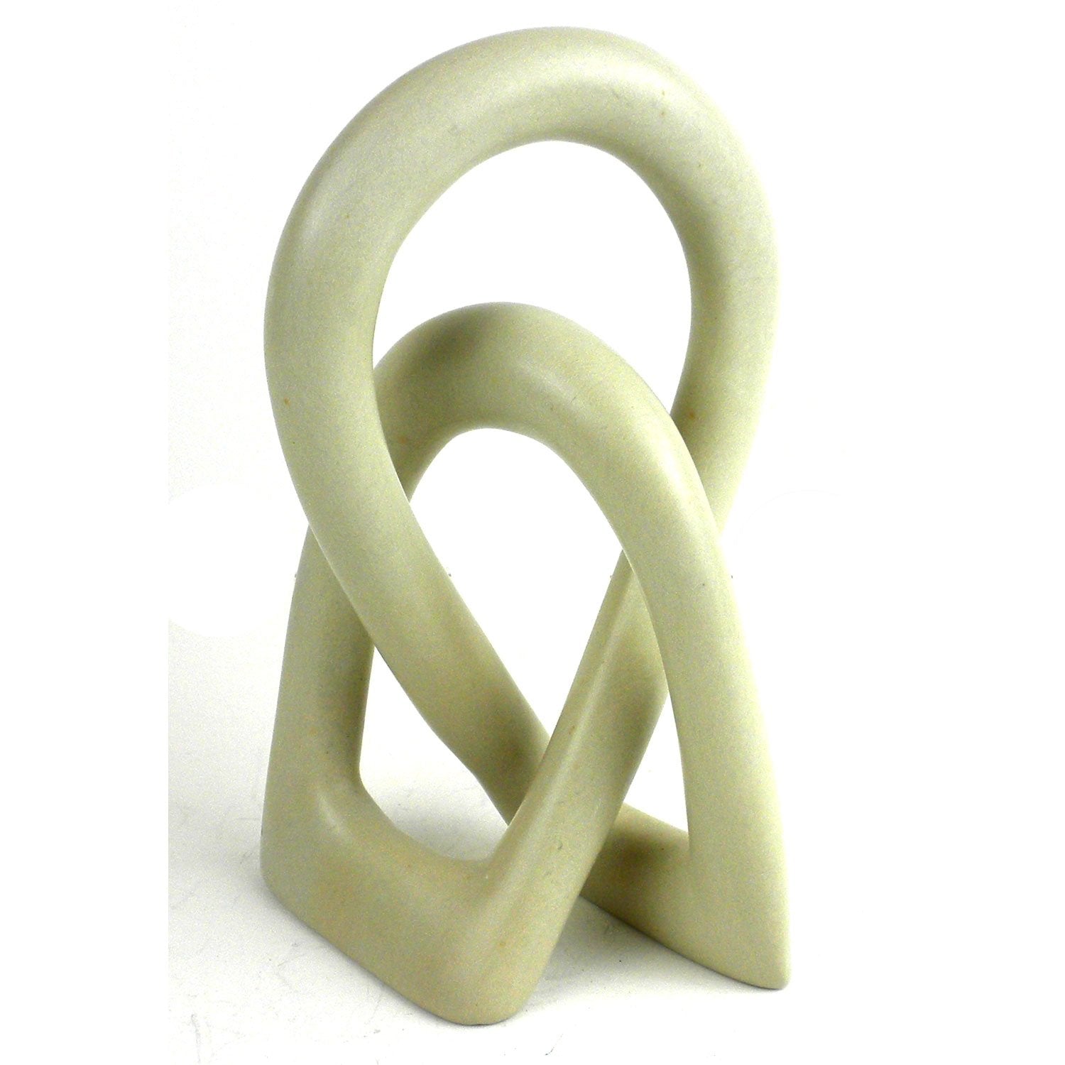 Global Crafts Natural Soapstone 6-inch Lovers Knot