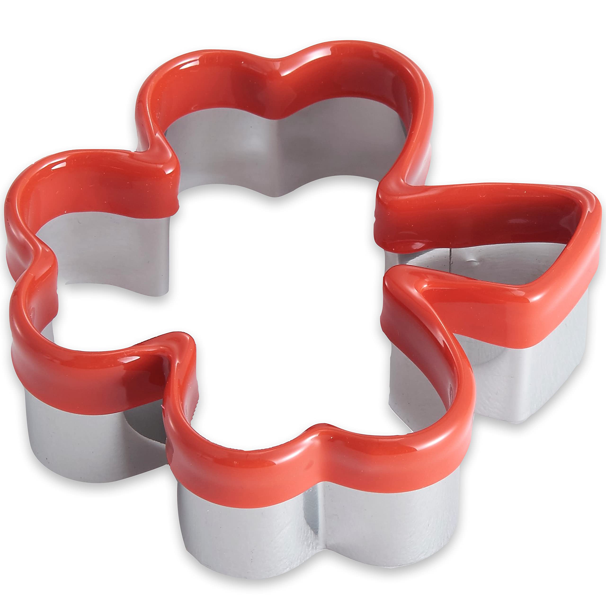 3 Pcs Clover Cookie Cutter Set 4.1'' 3'' 1.8'', St. Patrick'S Day Irish Shamrock Holiday Stainless Steel Cookie Cutter, Coated W