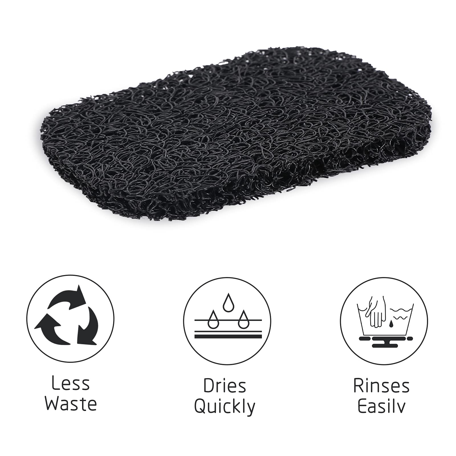 Yanzhan 15 Piece Soap Savers Pads Black Bpa Free Soap Holder For Bar Soap Non-Slip Self Draining Soap Dish Soap Lift For Shower