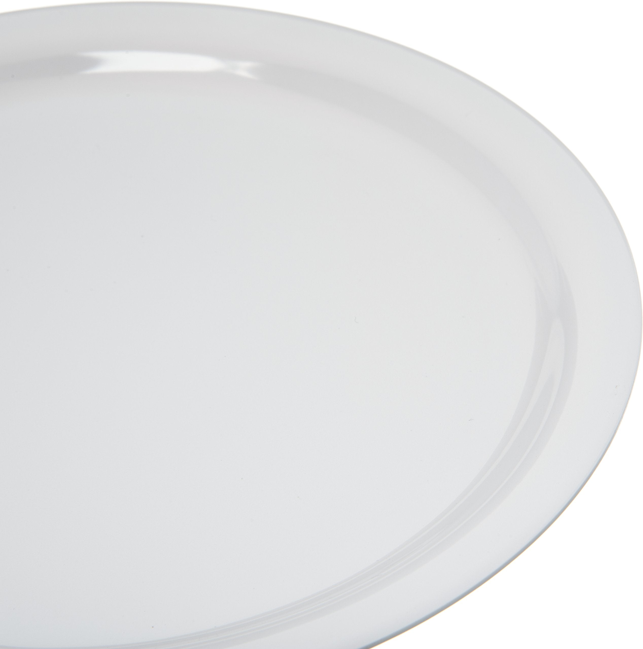 Carlisle Foodservice Products Kingline Reusable Plastic Plate Dinner Plate For Home And Restaurant, Melamine, 9 Inches, White, (