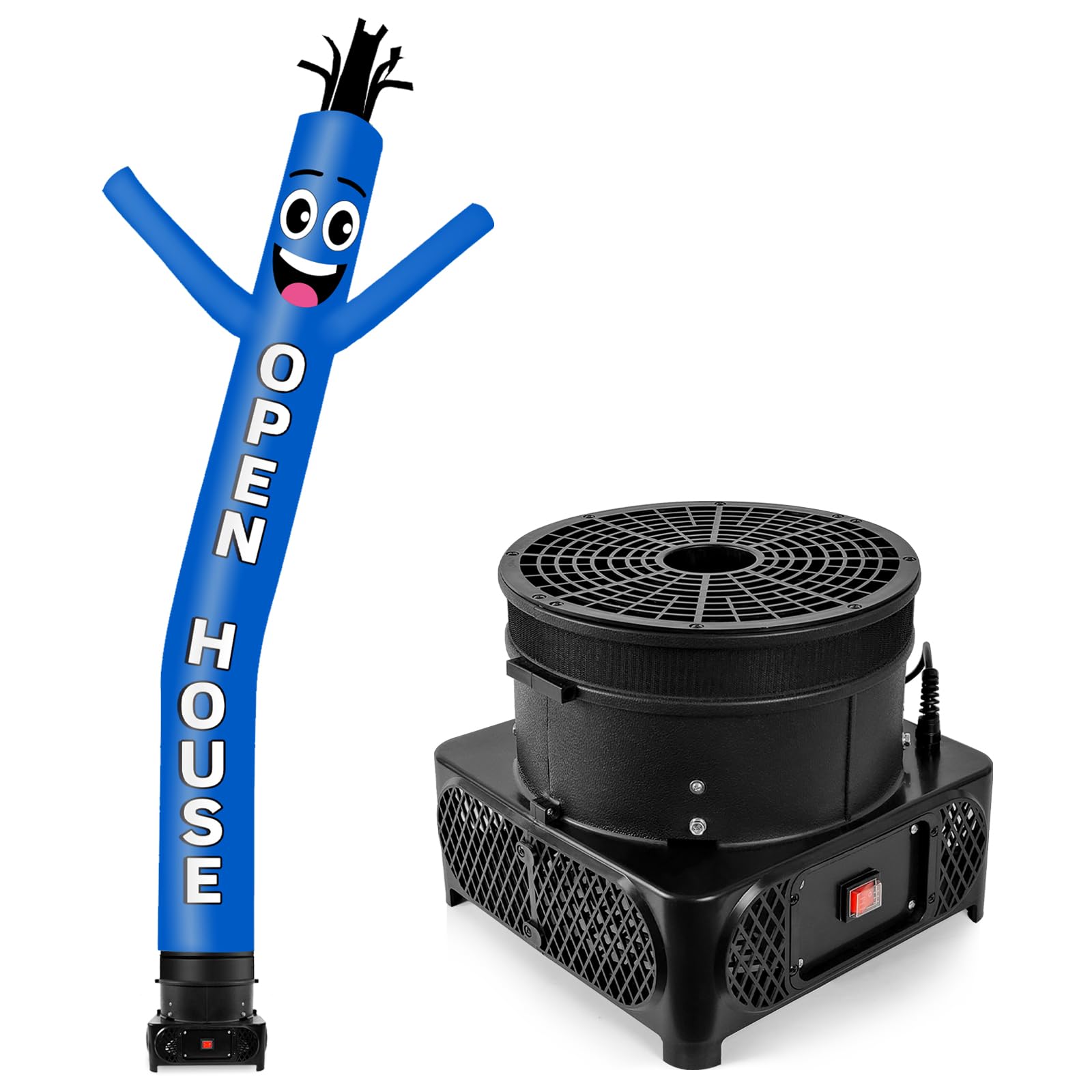 GOODENY 10FT Tall Inflatable Tube Man Open House Wacky Wavy Dancing Guy with 3/4 HP Weather-Resistant Blower (12  Diameter) for 