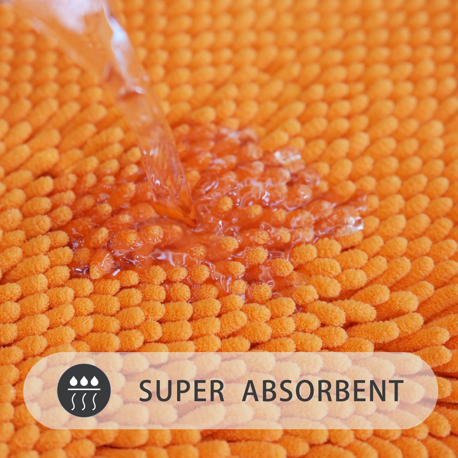 Ainahyva Toilet Rugs U-Shaped,Super Absorbent Chenille Bathroom Rugs And Strong Pvc Non-Slip Backing For Toilets Rug Set,Machine