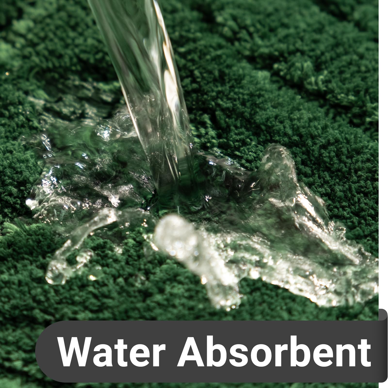 Dexde Bathroom Rugs Runner 24 X 60 Inch, Extra Long Bathroom Rug Non-Slip, Machine Washable Bath Mats Rug,Green Soft Carpets For