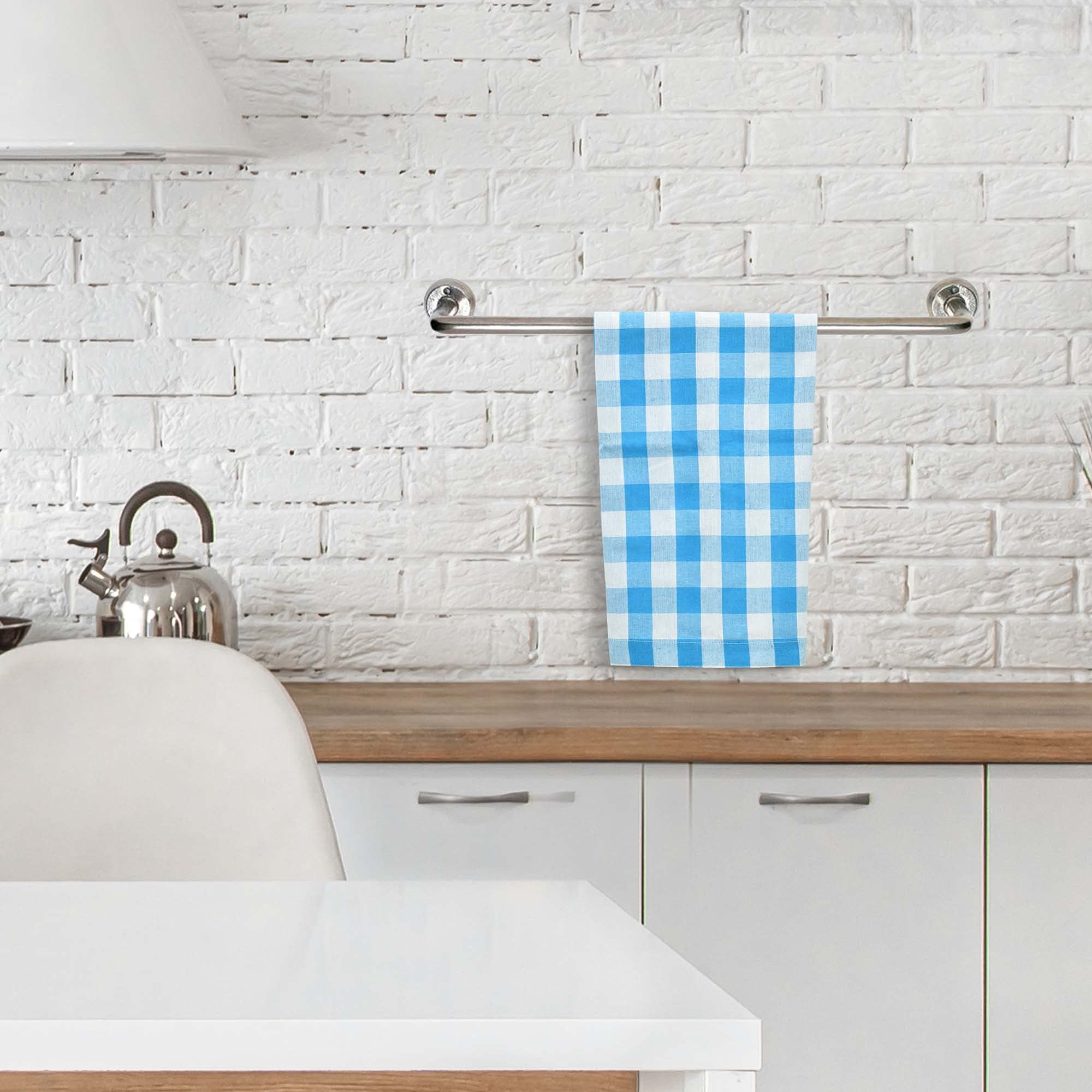 Micasa D  Cor 100% Cotton Buffalo Check Gingham Plaid Woven Cotton Napkin In Wedding Napkins,Cocktails Fabric Napkins & Generous