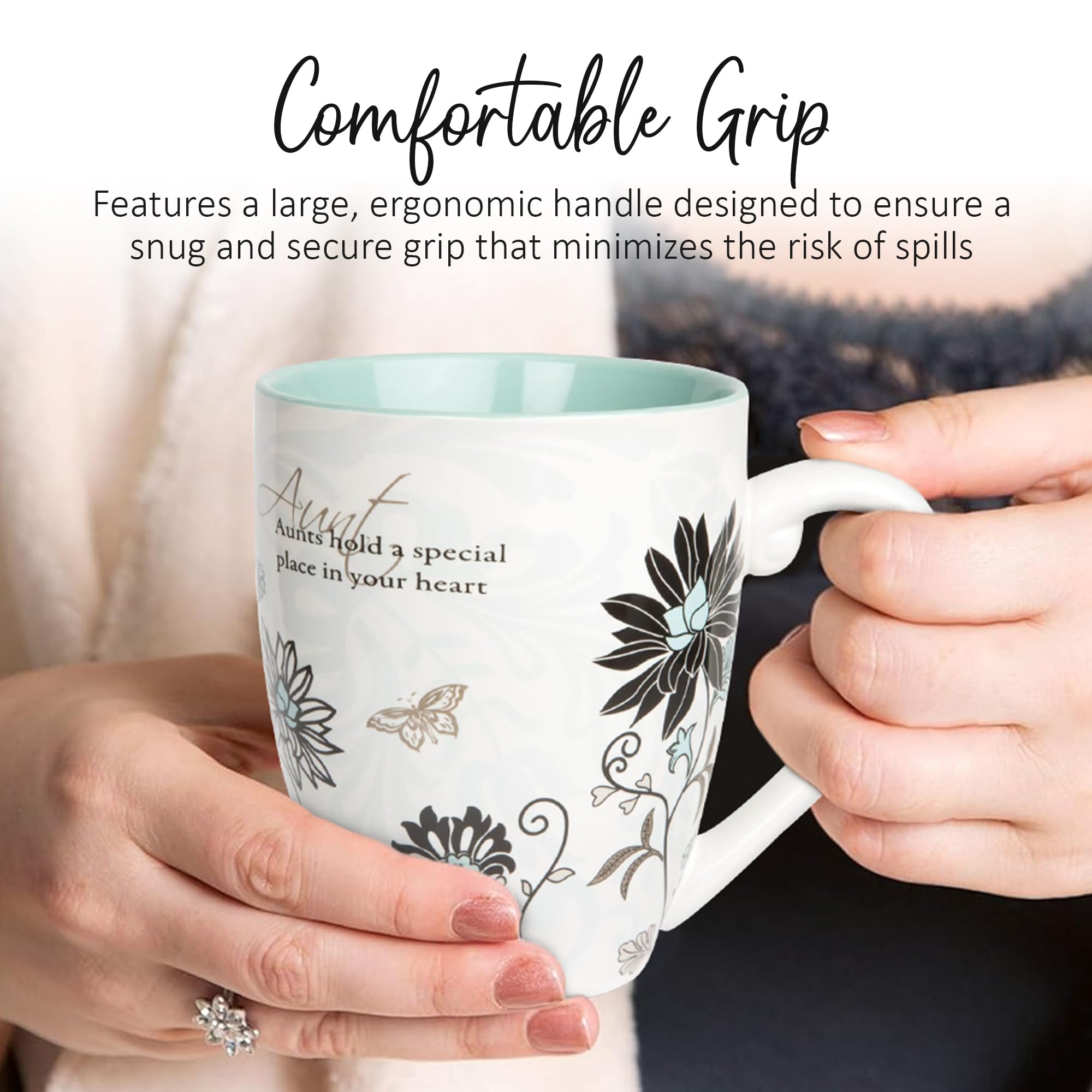 Pavilion Aunt Coffee Mugs - Mark My Words Auntie Mug With ''Aunts Hold A Special Place In Your Heart'' Text Design - Ceramic Cof
