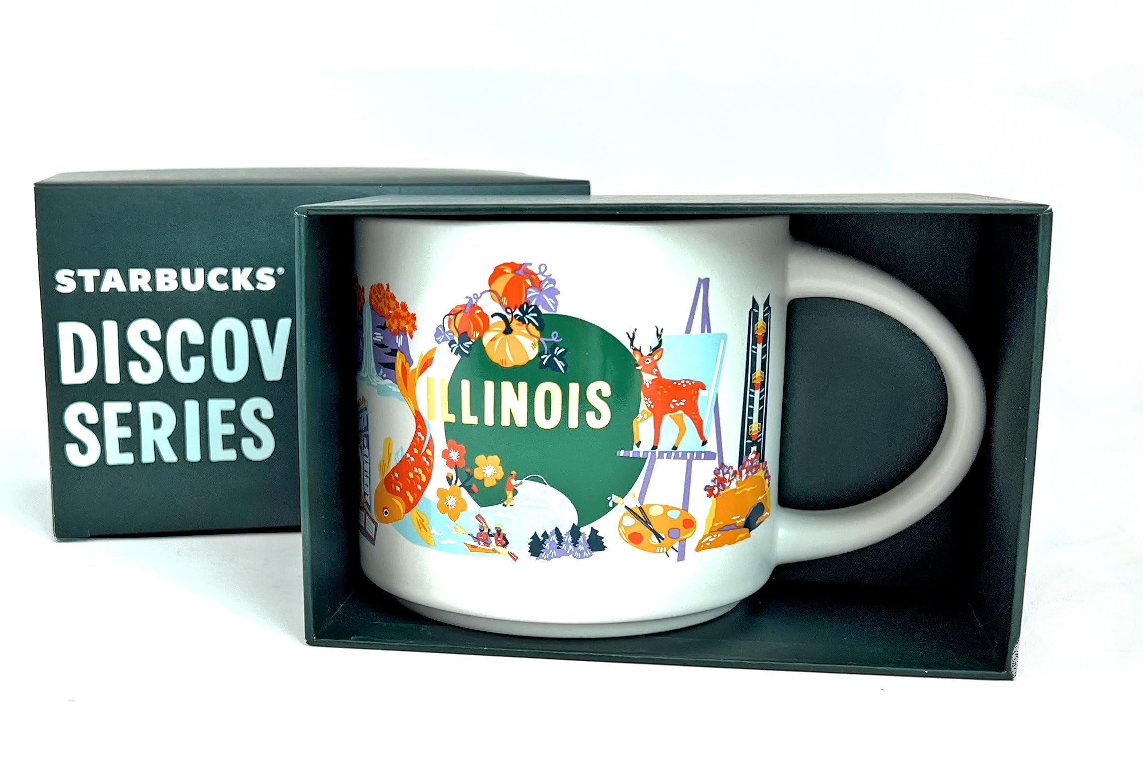 Starbucks Illinois Discovery Series Ceramic Coffee Mug, 14ounce