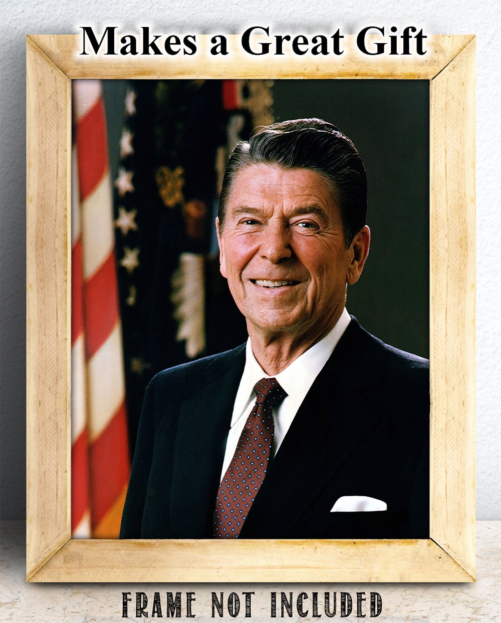 President Ronald Reagan Photograph - Official Portrait - 11x14 Unframed Art Print Picture - Patriotic Gift and Decor Under $15