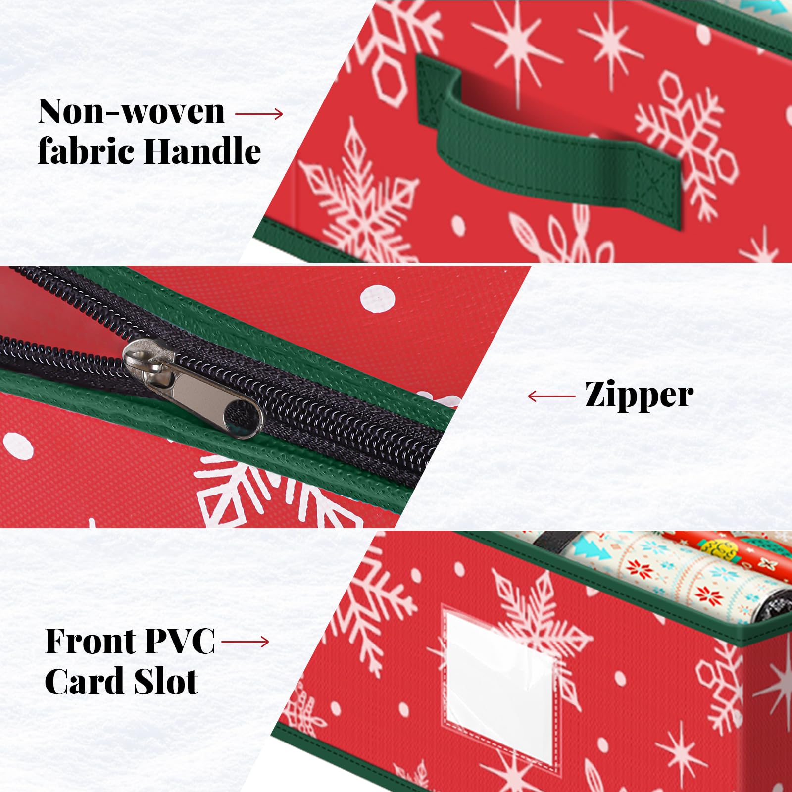 Evermerry Wrapping Paper Organizer Storage Container, Christmas Gift Wrapping Paper Storage Box For Paper Ornaments,Paper Storag