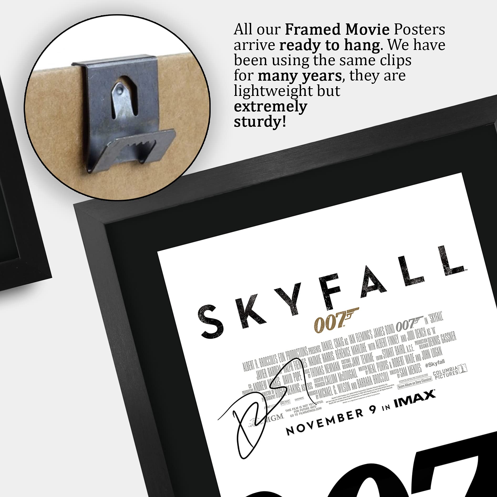 HWC Trading James Bond Skyfall Movie Poster - Signed 16" x 12" Framed Autograph Display