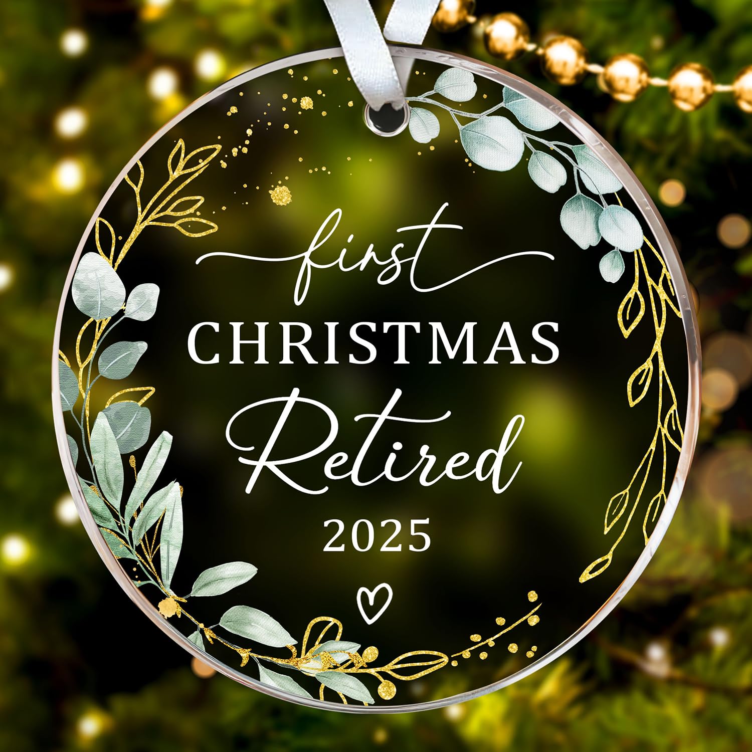 HEXMOZ Retirement Gifts for Women, Men 2025 - First Christmas Retired Ornament 2025 - Retired Gift for Coworker, Boss, Employee,