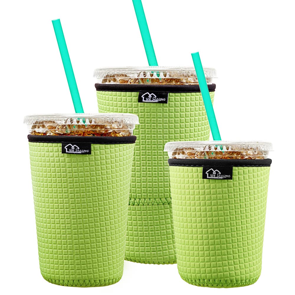 Reusable Iced Coffee Insulator Sleeve For Cold Beverages And Neoprene Cold Coffee Cup Sleeves Cooler Cover 16-24Oz For Coffee Cu