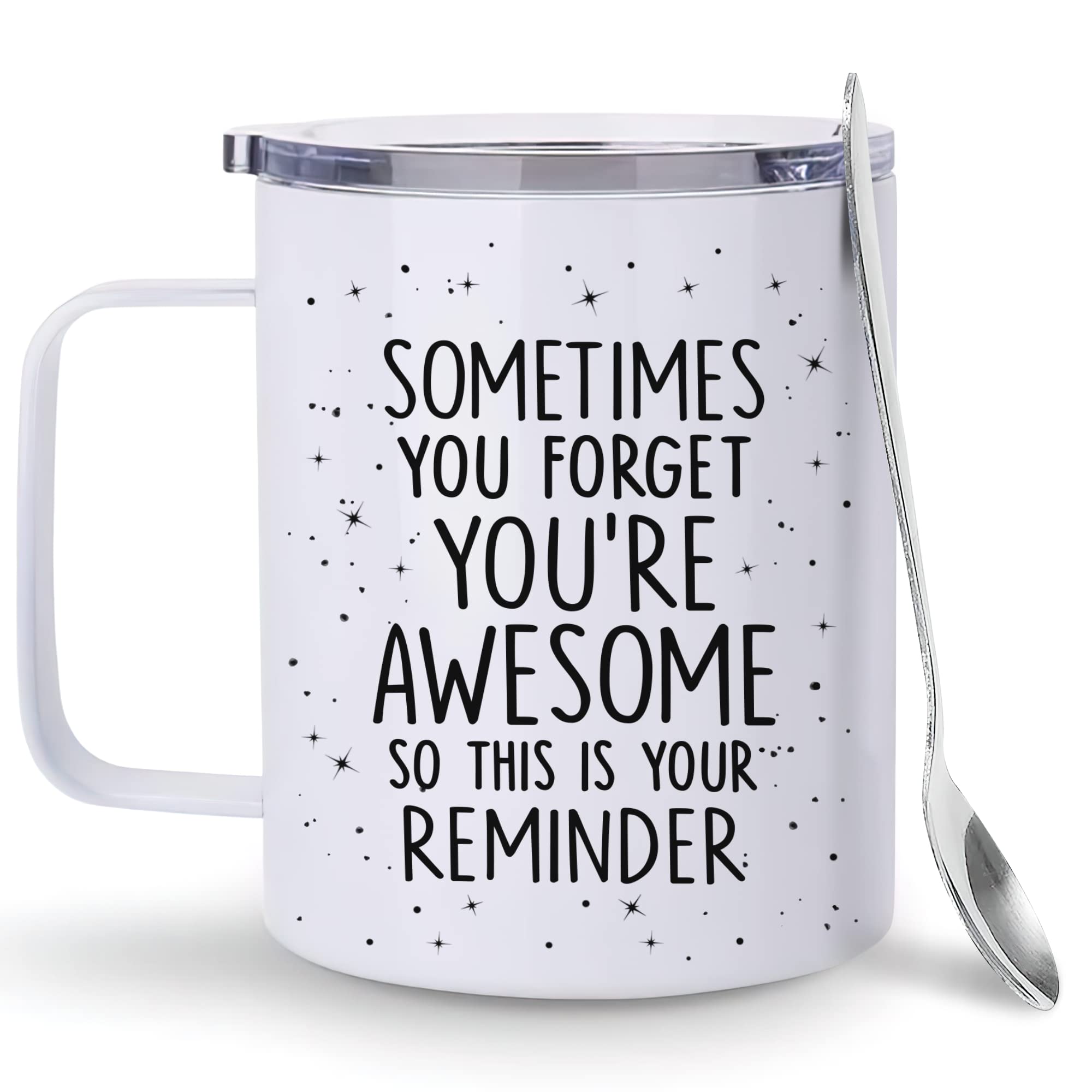 Hyturtle Inspirational Coffee Mug with Spoon Gifts for Women on Christmas