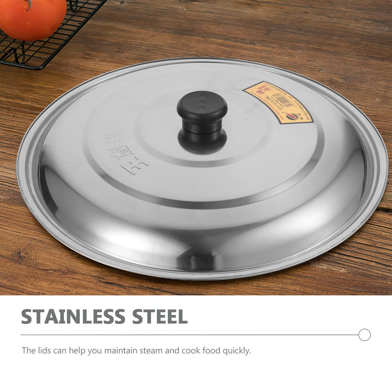 Doitool Stainless Steel Universal Lid For Pots, Pans And Skillets, 13 Inch Replacement Frying Pan Cover Cookware Lids With Knob