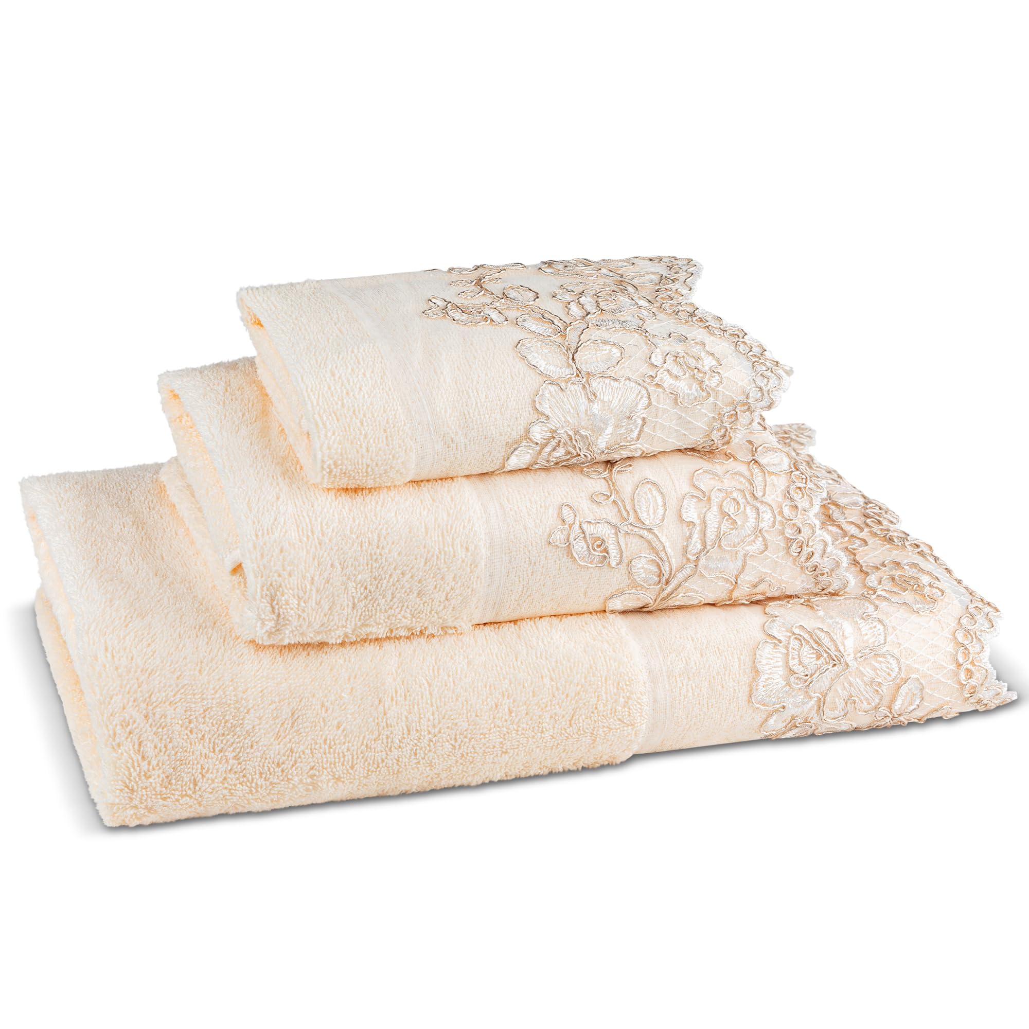 Zahari Home Rose Vine Bathroom Towel Set 3 Piece Towel Bath Towel, Hand Towel And Wash Towel Modern Decor Beautiful Unique Desig