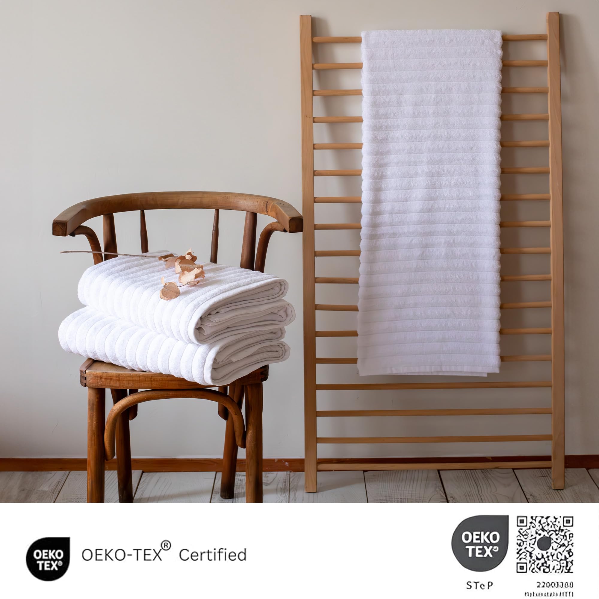 Classic Turkish Towels - Premium Oversized Bath Sheets, Absorbent Extra Large 100% Turkish Cotton Bathroom Towels, 40X65 Inches,