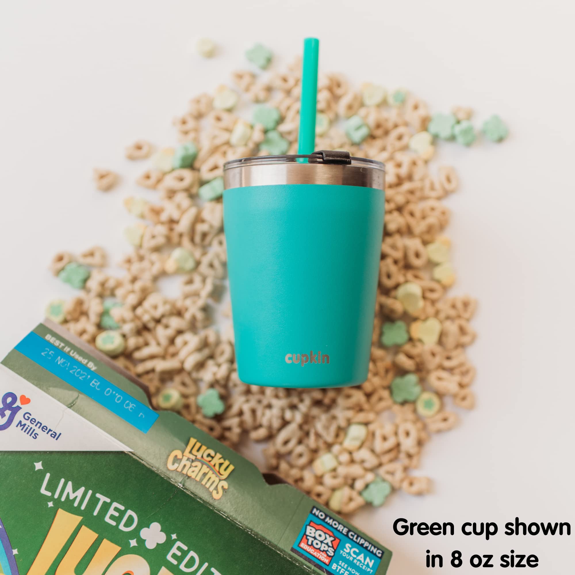 Cupkin Stainless Steel Insulated Tumbler With Lid And Straw, 20 Oz Water Bottle & Straw, Stainless Steel Cups, Travel Coffee Mug