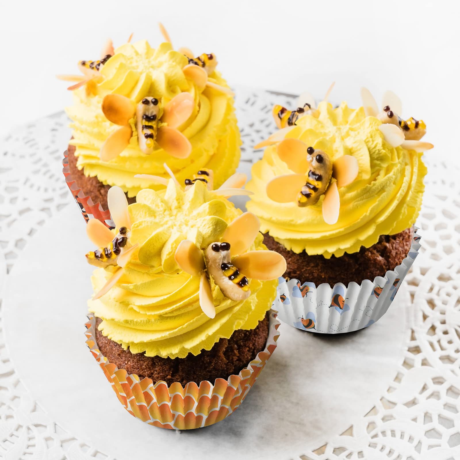 300 Count Honey Bee Cupcake Wrappers Bee Party Cupcake Cups Yellow Cupcake Liners For Bee Party Decorations Baby Shower Gender R