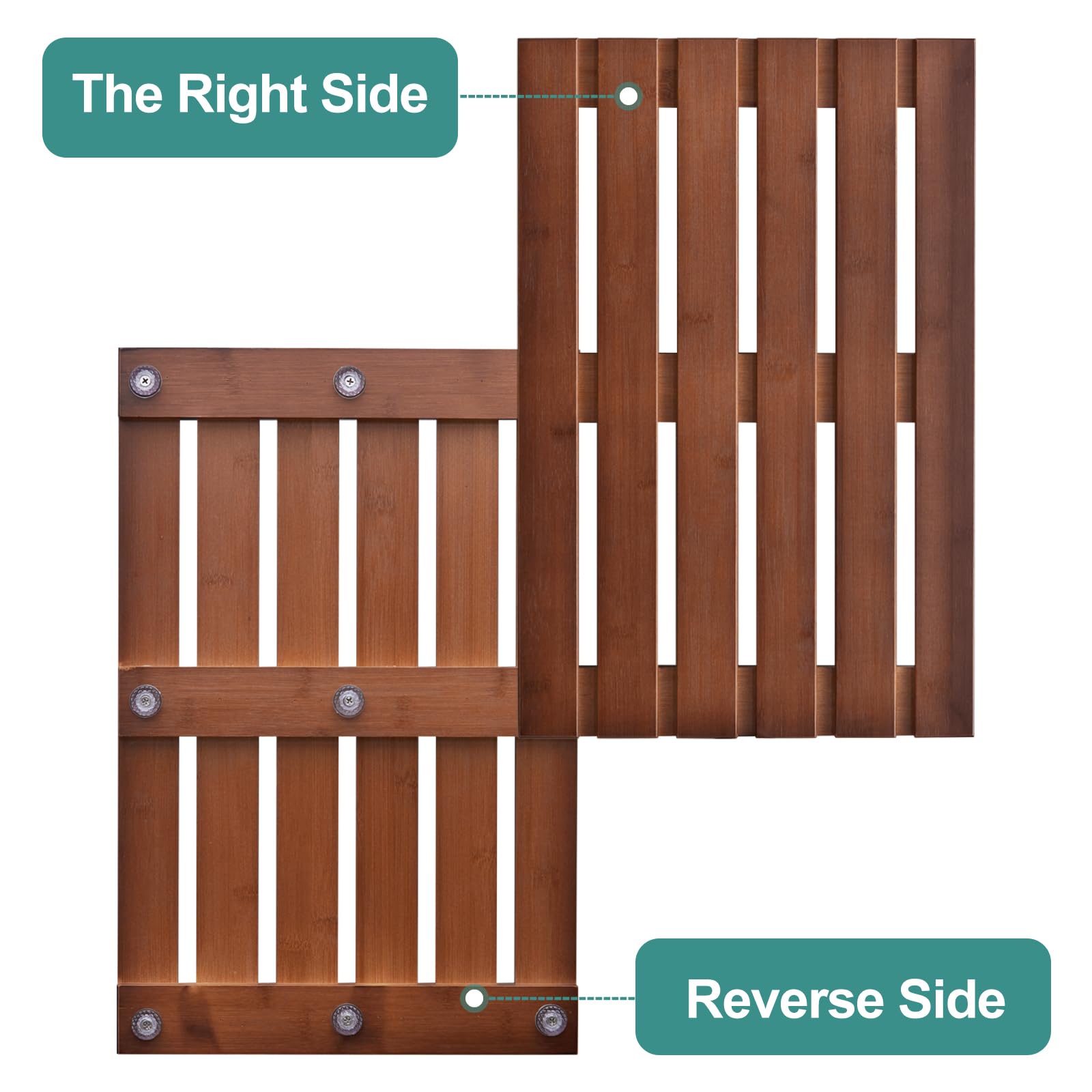 Bath Mat For Shower, Wooden Floor Mat For Bathroom,Non-Slip | Heavy Duty, Shower Mat For Indoor Outdoor