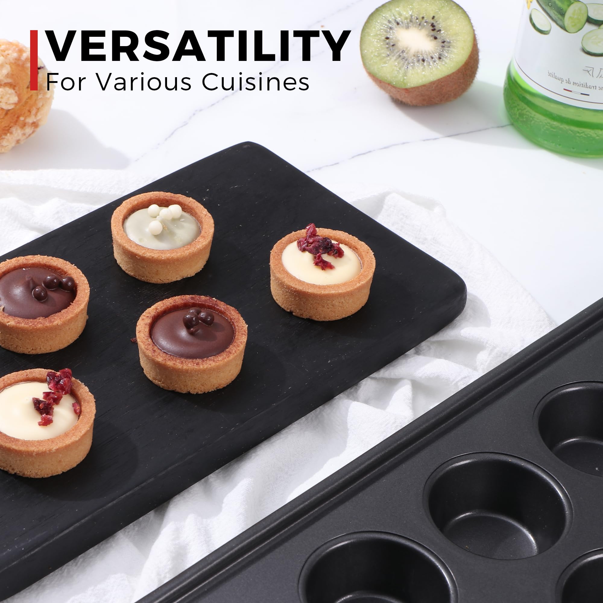 Hongbake 48 Cup Mini Muffin Pan, Small Cupcake Pan, Premium Nonstick Muffin Tin For Baking Cheesecake, Dishwasher Safe And Heavy