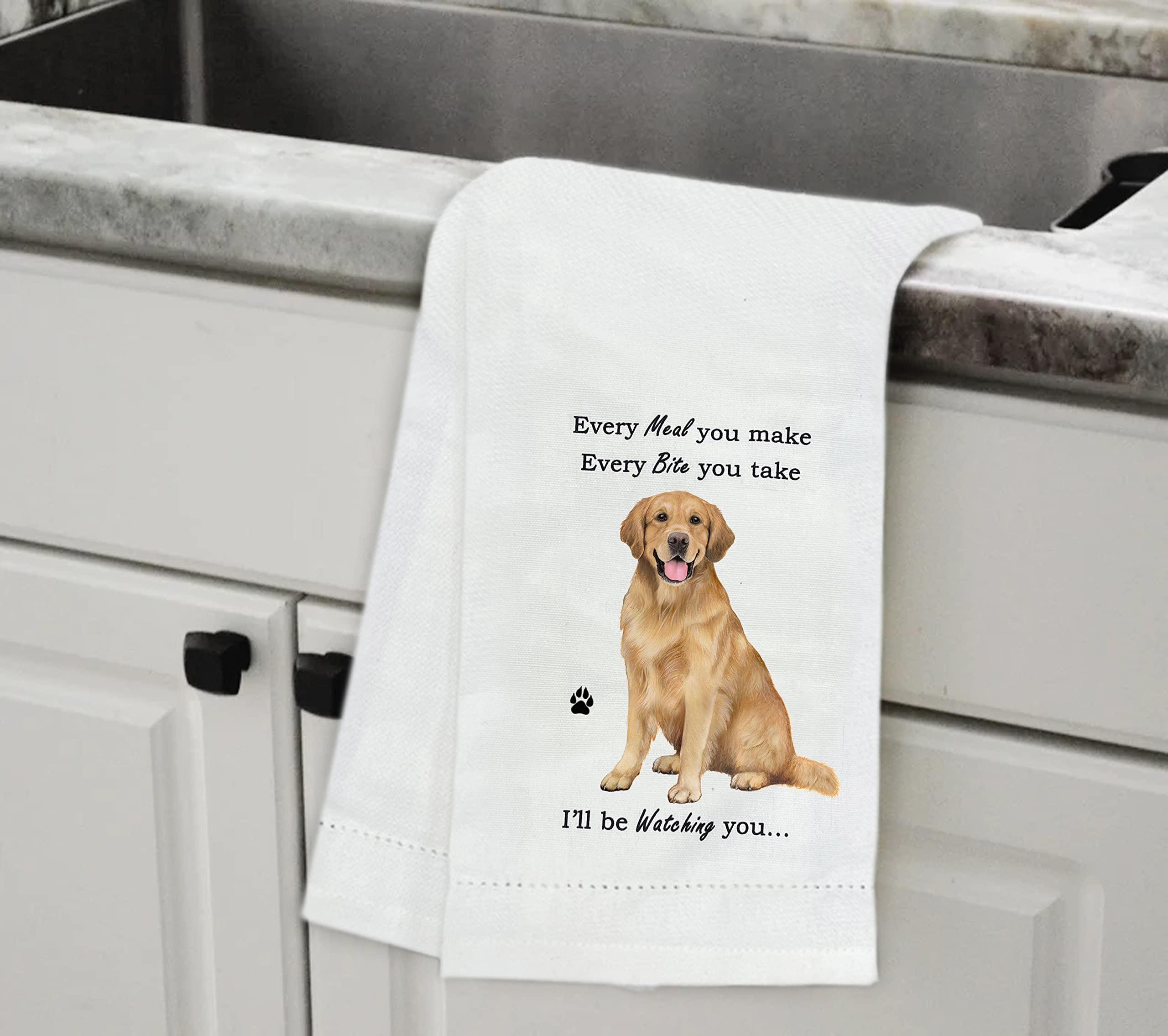 Golden Retriever Kitchen Towel - Soft Highly Absorbent - Golden Retriever Gifts - Dish Towels For Washing Dishes - Tea Towels -