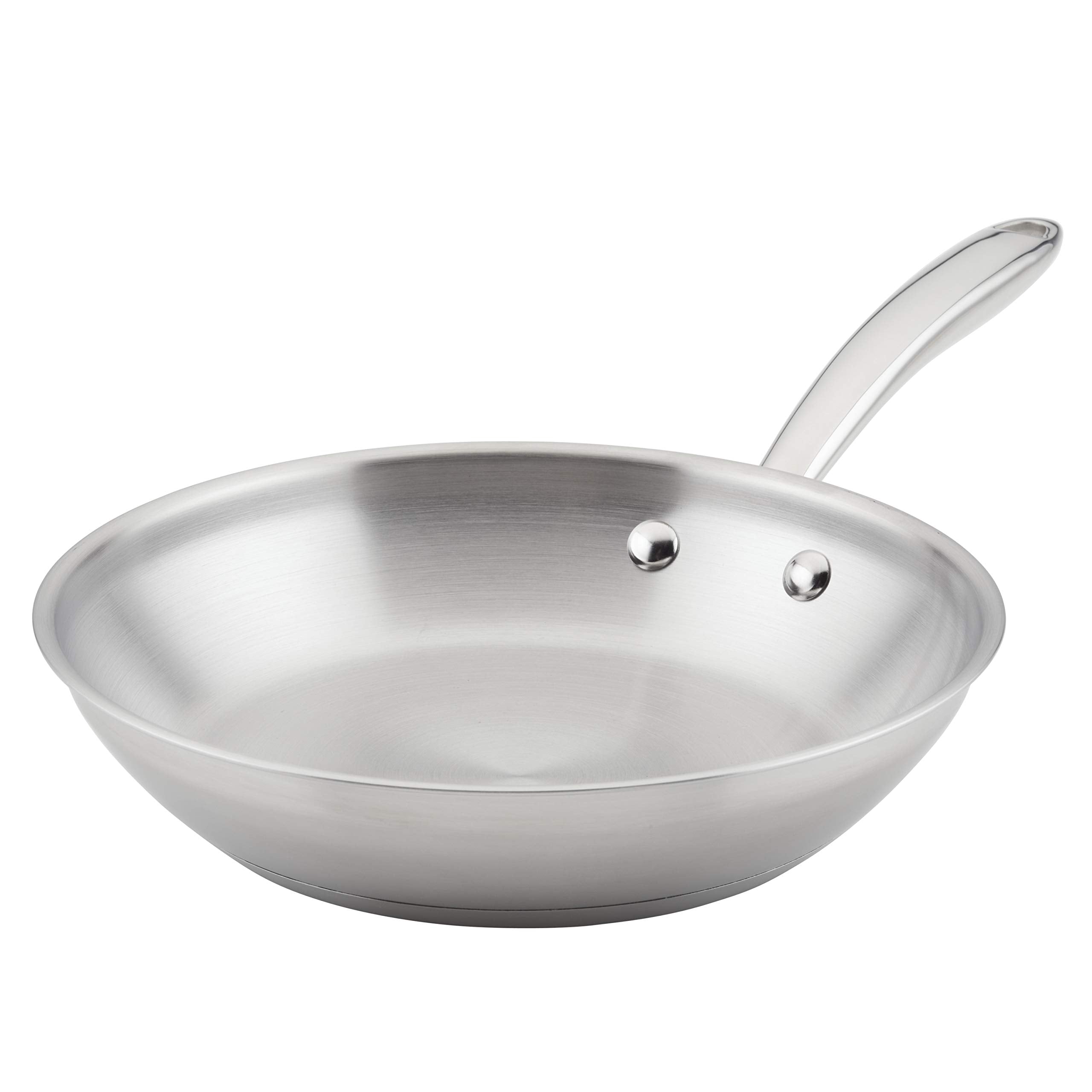 Rachael Ray Professional Stainless Steel, Compatible with All Cooktops, Induction Ready, Dishwasher and Metal Utensil Safe, 10I