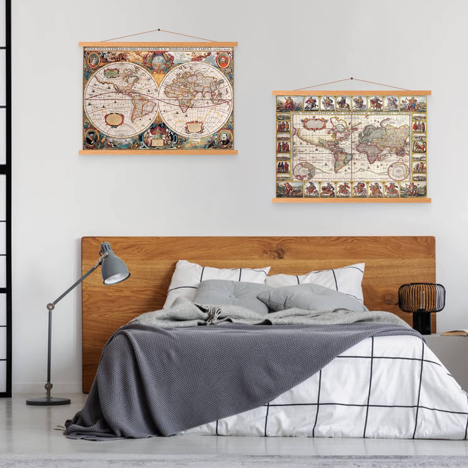 Benjia 27X40 Poster Frame, Magnetic Wood Wooden Poster Hanger Frame Frames For Photo Picture Canvas Artwork Wall Hanging (1 Pack